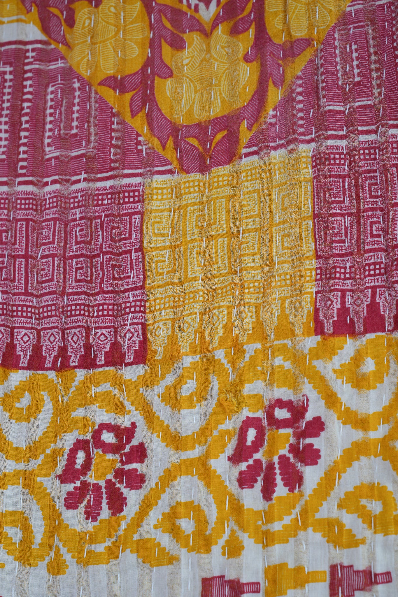 A Unique Vintage Cotton Kantha Quilt ~ 088