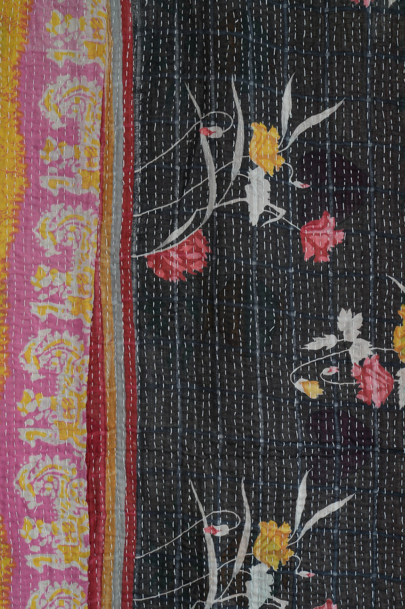 A Unique Vintage Cotton Kantha Quilt ~089