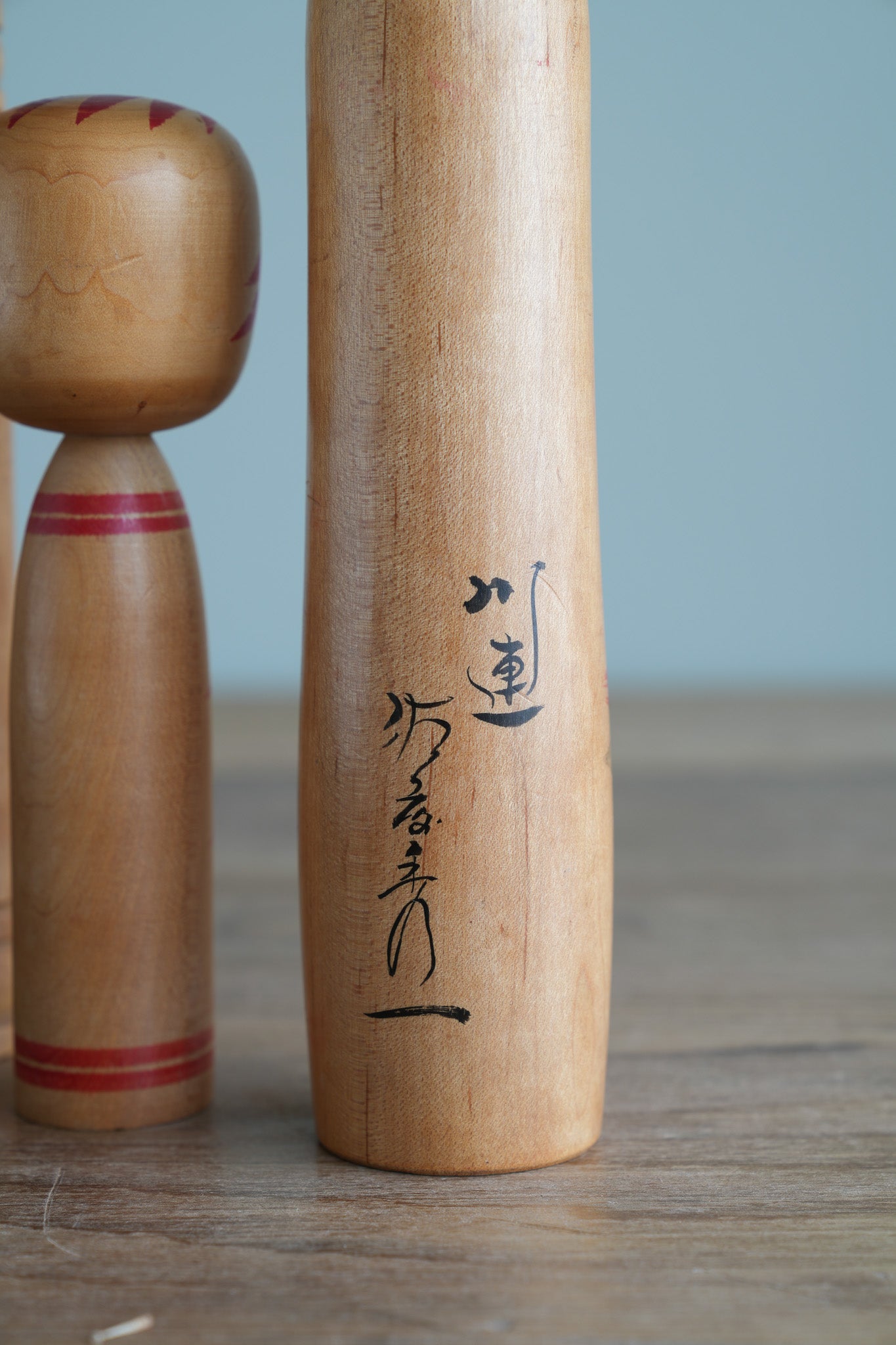 Set of 3 Traditional Japanese Folk Art Kokeshi Dolls 098