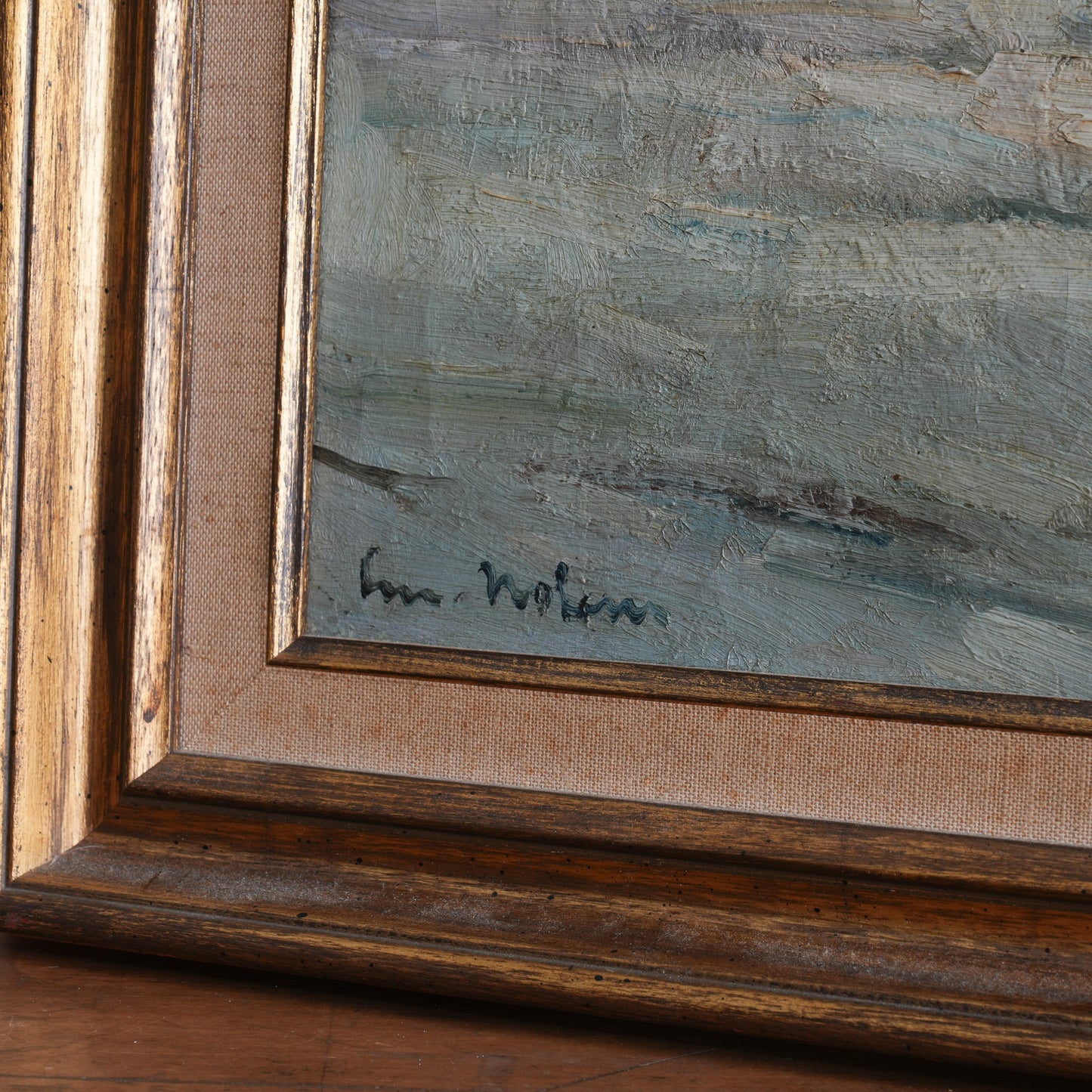 Winter Farmhouse / Unknown Artist (Indistinctly Signed), (C. Mid-20th Century)