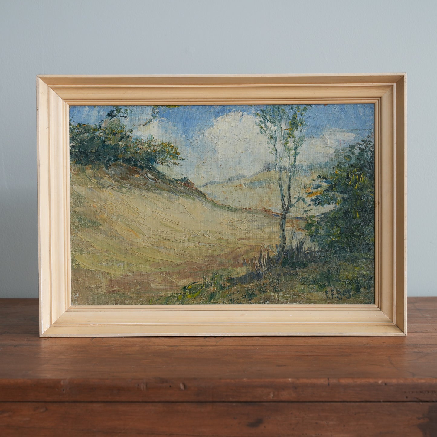 Landscape with Lone Tree / F.F. Bos, (c. Early-to-Mid 20th Century)