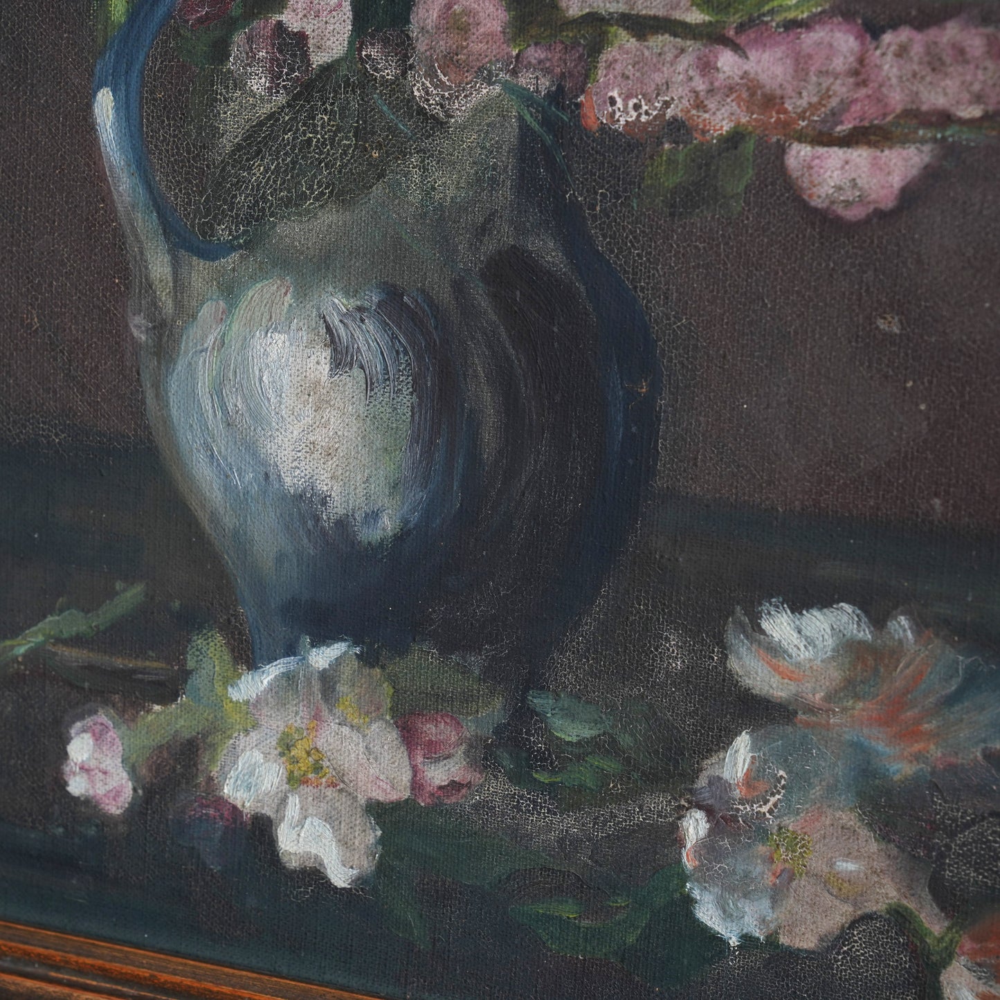 Blossoms in a Blue Pitcher / Unknown Artist, (c. Early-to-Mid 20th Century)