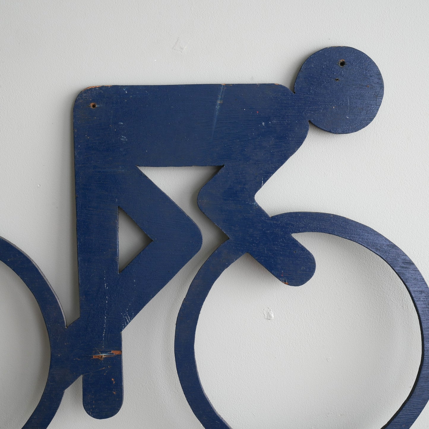 Plywood Cyclist Pictogram - Otl Aicher for the 1972 Munich Olympic Games - Navy