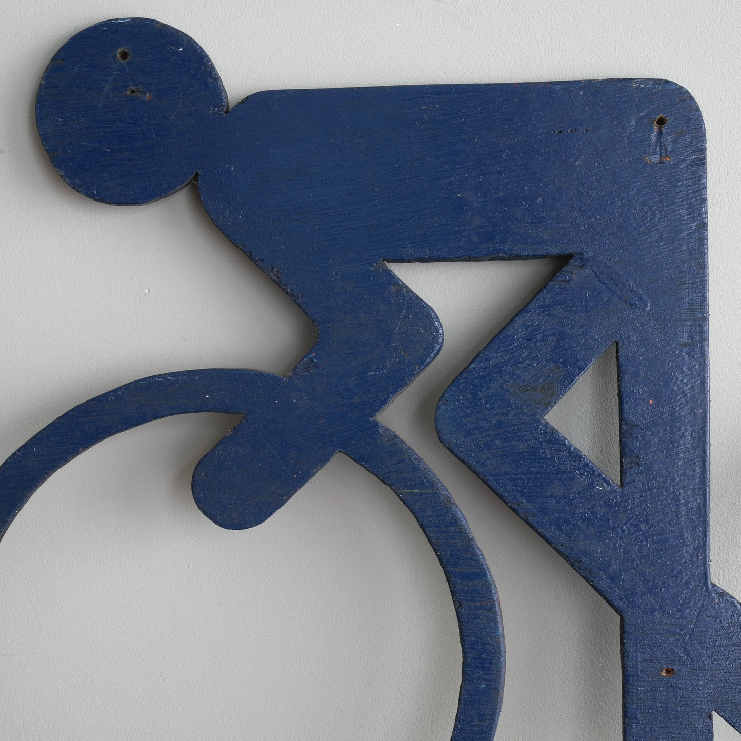 Plywood Cyclist Pictogram - Otl Aicher for the 1972 Munich Olympic Games - Navy