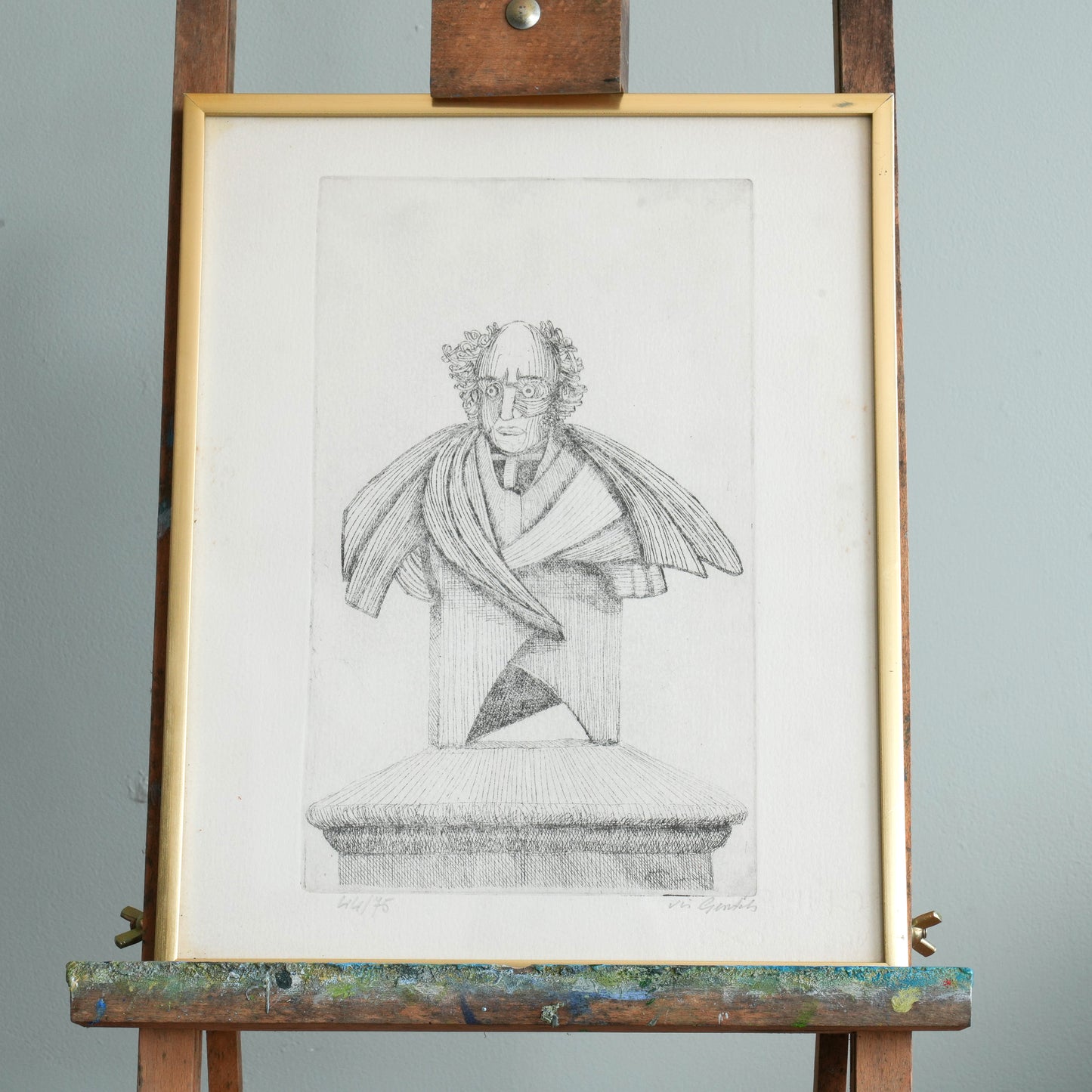Neo-Surrealist Machine In Suit Etching / Vic Gentils (English/Belgian), 1919-1997)