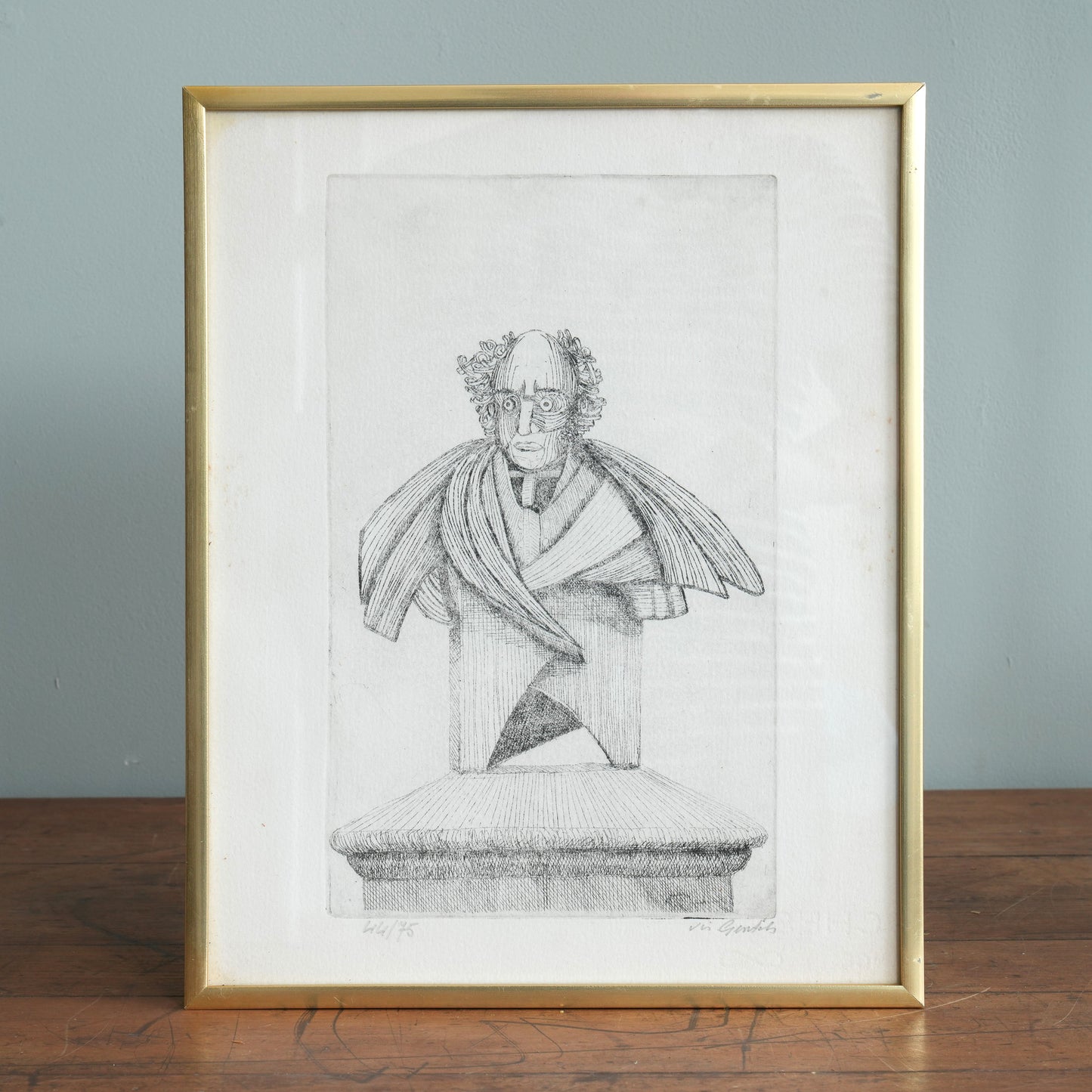 Neo-Surrealist Machine In Suit Etching / Vic Gentils (English/Belgian), 1919-1997)
