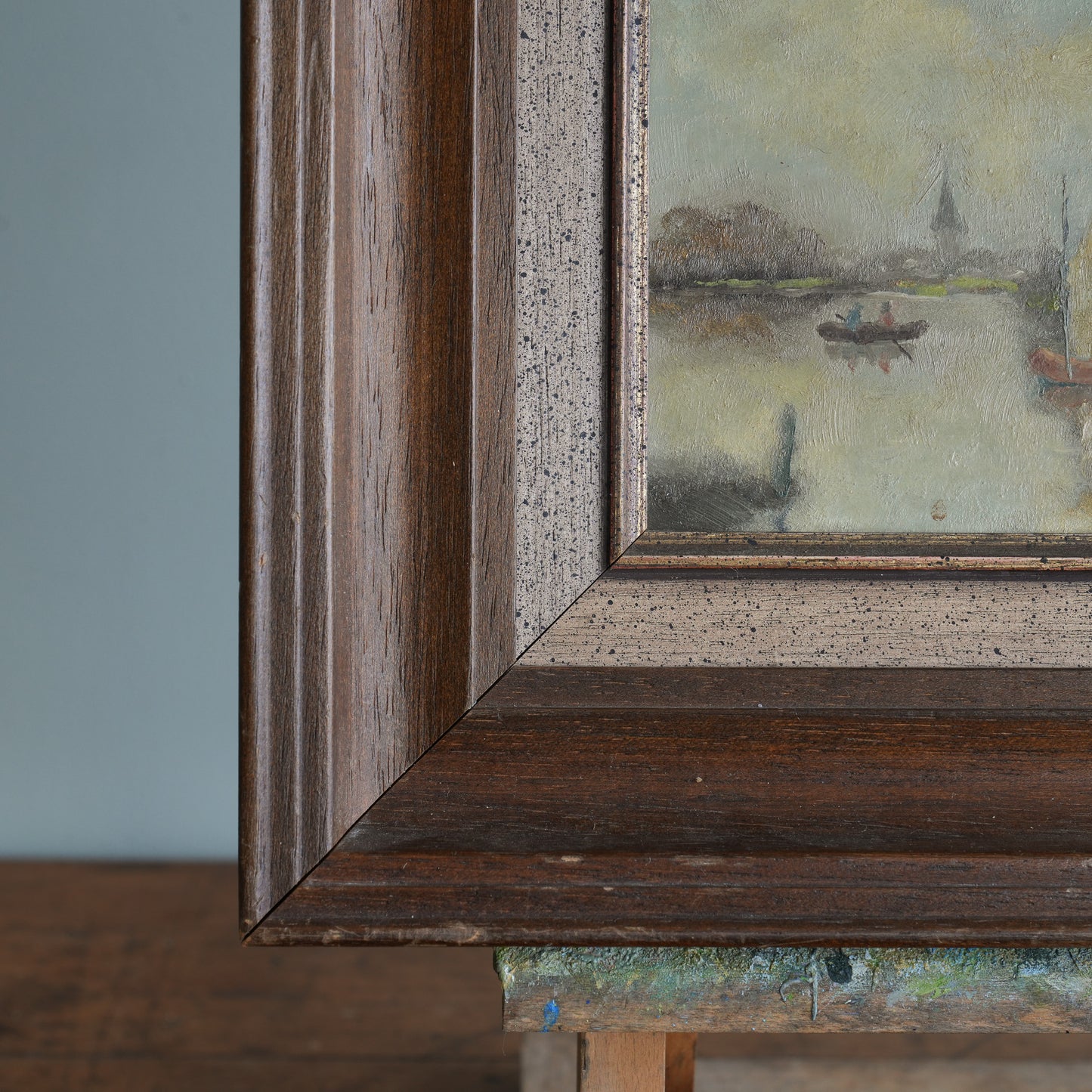 River Scene With Sailboat / Belgian School, (C. Early-To-Mid 20th Century)