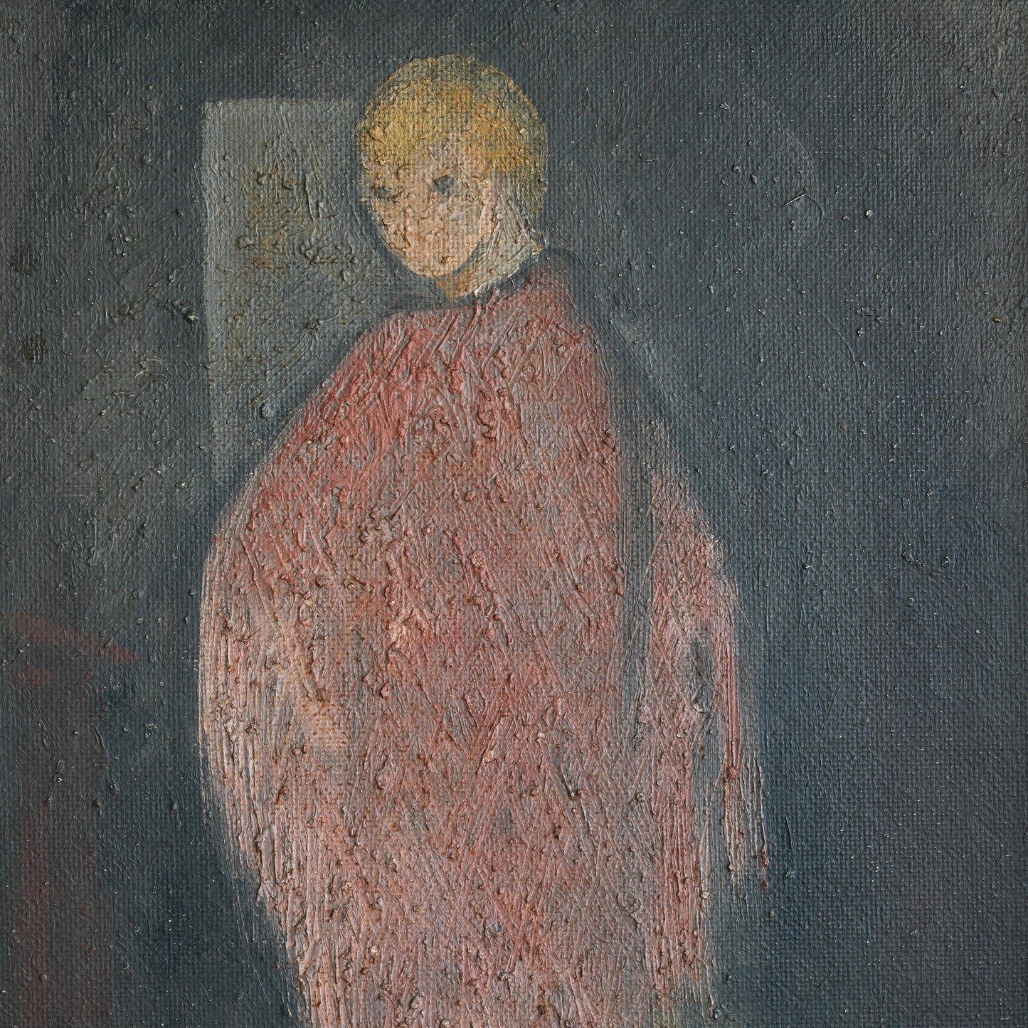 Ghostly Figure in Red (Indistinctly Signed), (c. Mid-20th Century)
