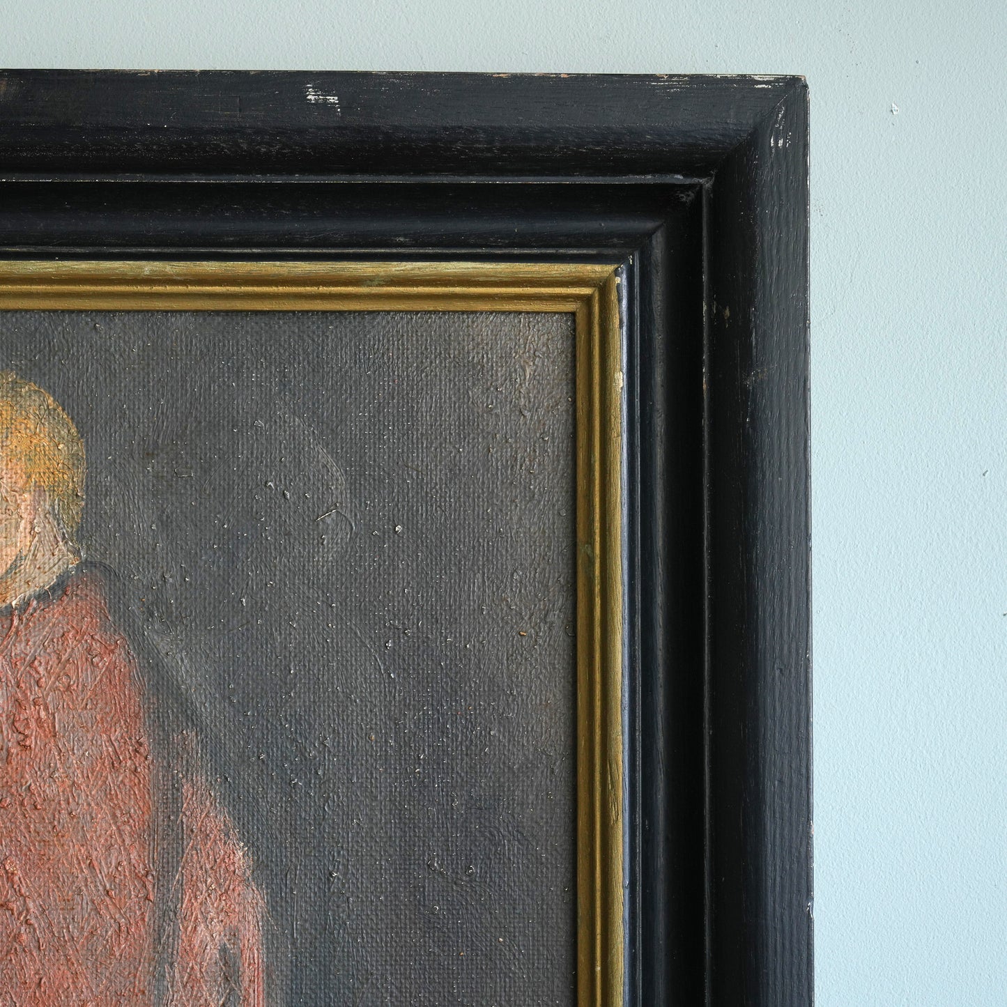 Ghostly Figure in Red (Indistinctly Signed), (c. Mid-20th Century)