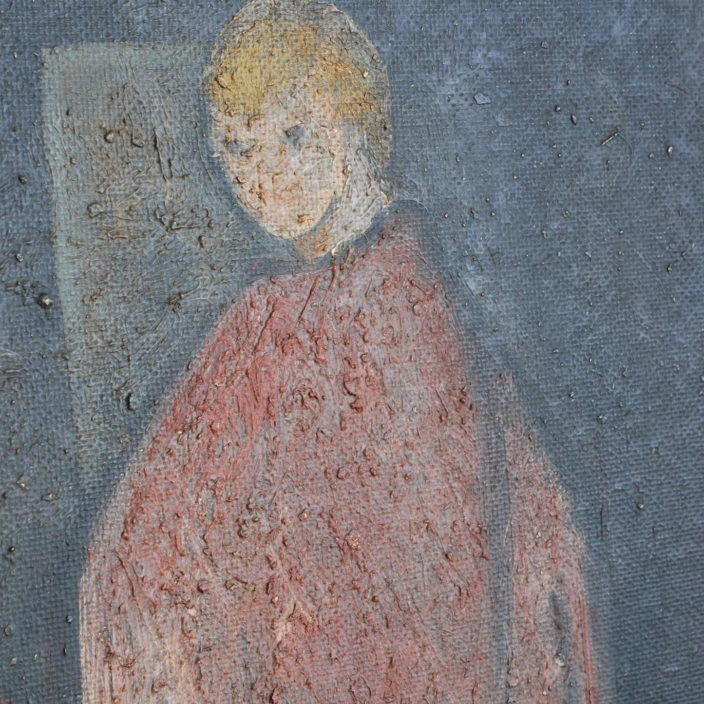 Ghostly Figure in Red (Indistinctly Signed), (c. Mid-20th Century)