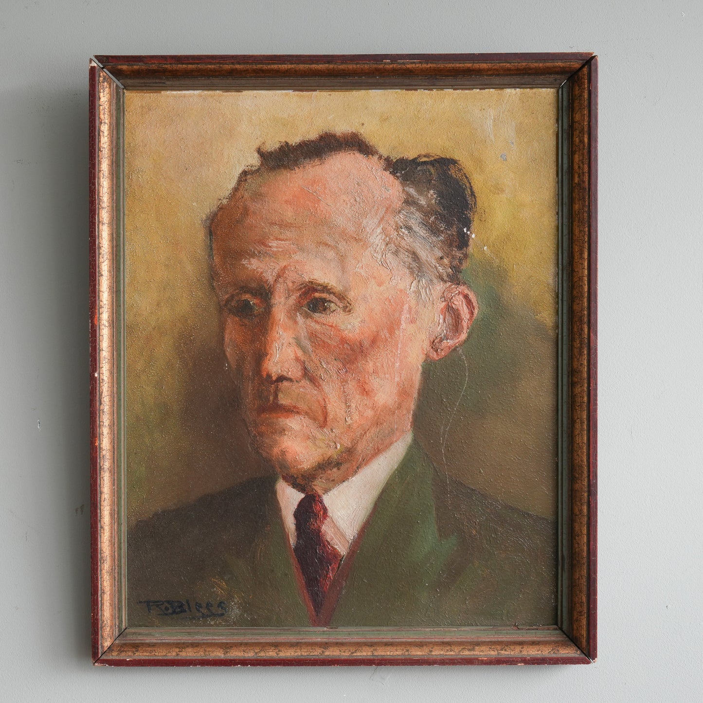 Portrait of a Gentleman in a Suit / R. Blees, (c. Mid-20th Century)