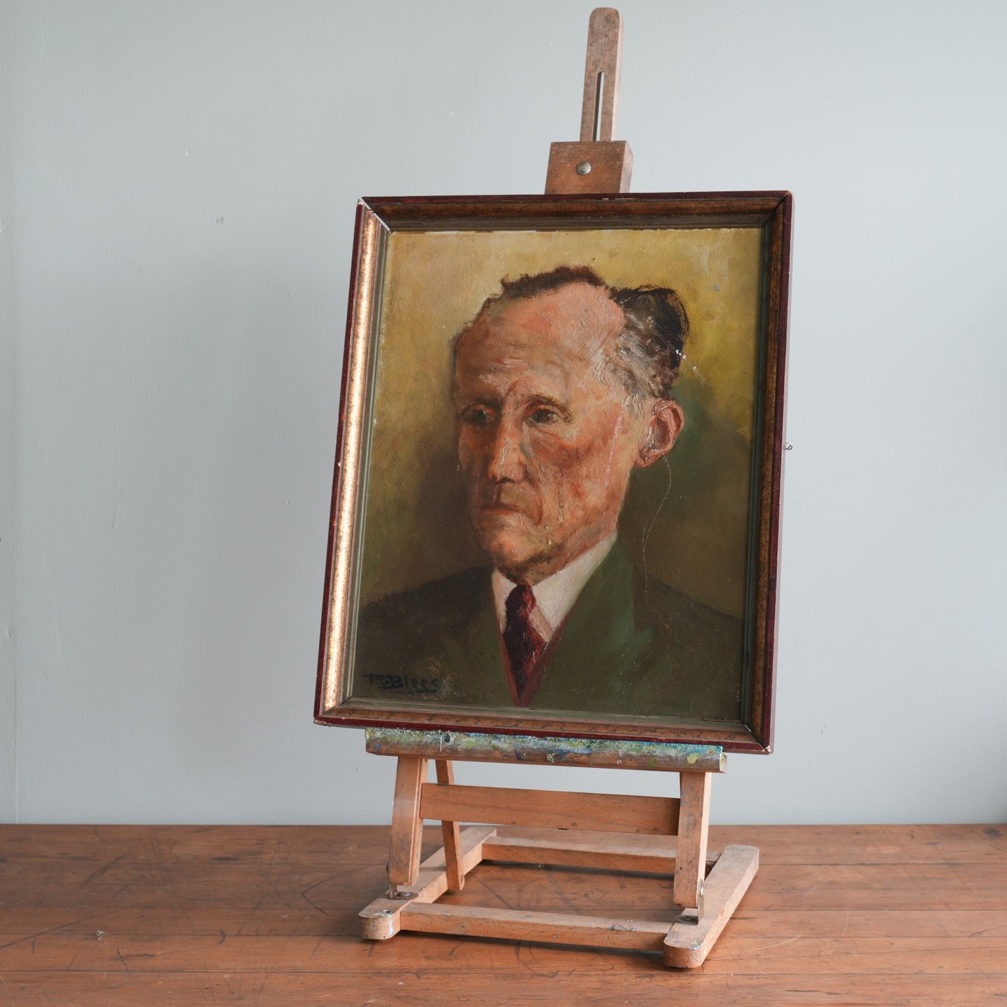 Portrait of a Gentleman in a Suit / R. Blees, (c. Mid-20th Century)