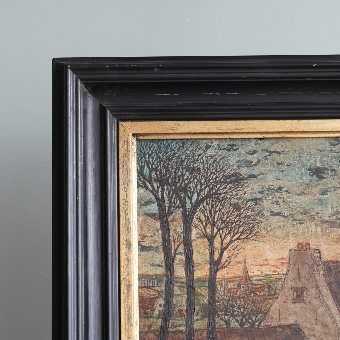 Thatched Cottage with Figures / W. Duyn, (1973)
