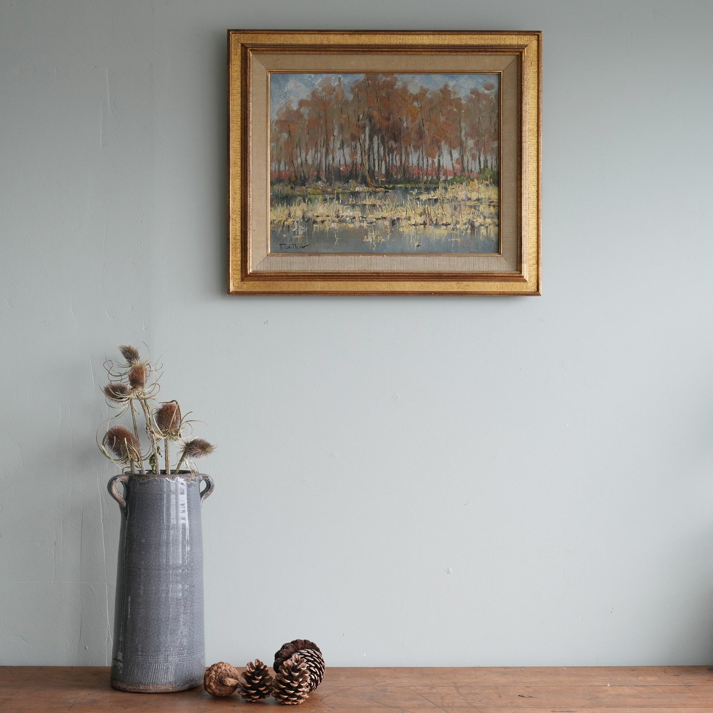 Autumn Marsh / Unknown Artist (Illegibly Signed), (Mid-20th Century)