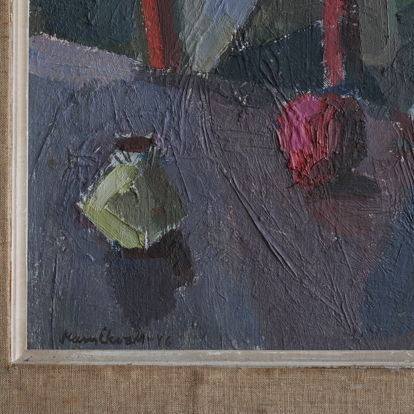 Woman with Red Yarn, Dutch School, (1976)