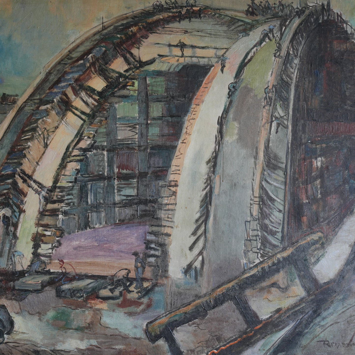 Pont en Construction / Fernand Thon, (1957-1958)