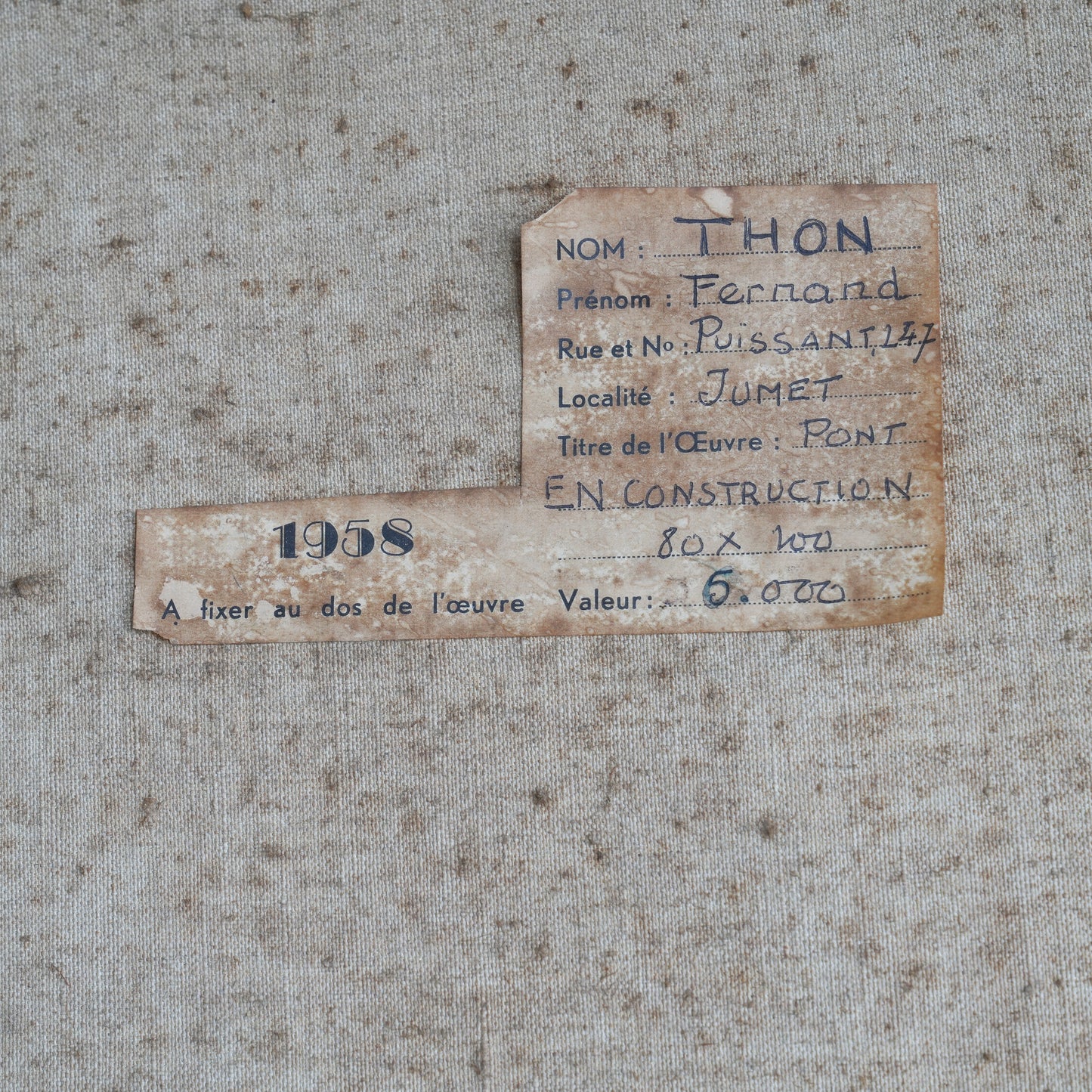 Pont en Construction / Fernand Thon, (1957-1958)