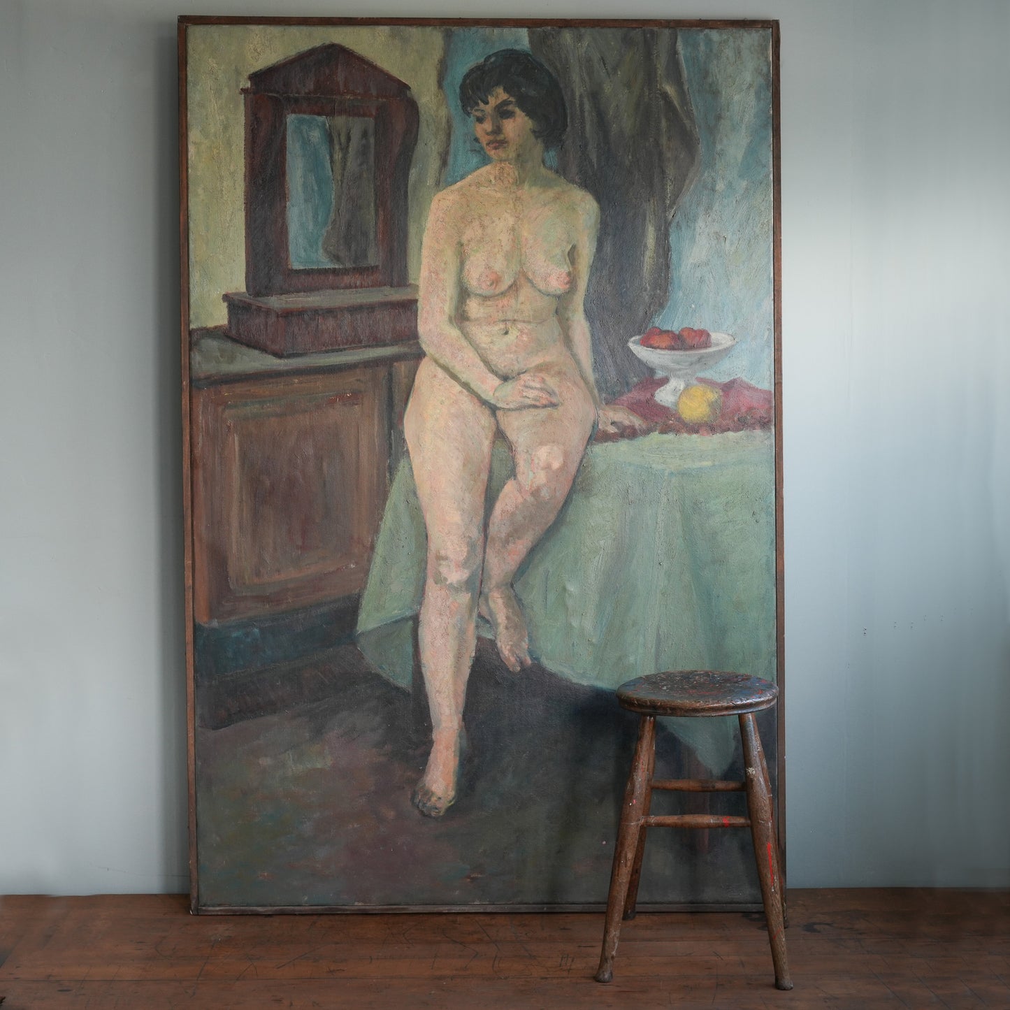 Seated Nude with Still Life / Unknown Artist, (Mid-20th Century)