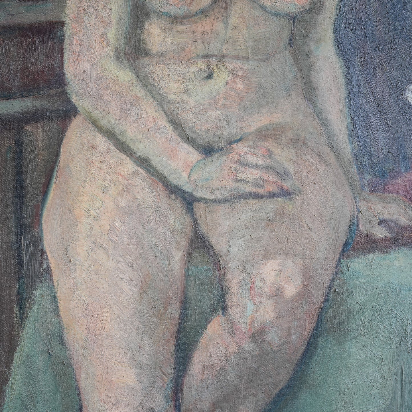 Seated Nude with Still Life / Unknown Artist, (Mid-20th Century)