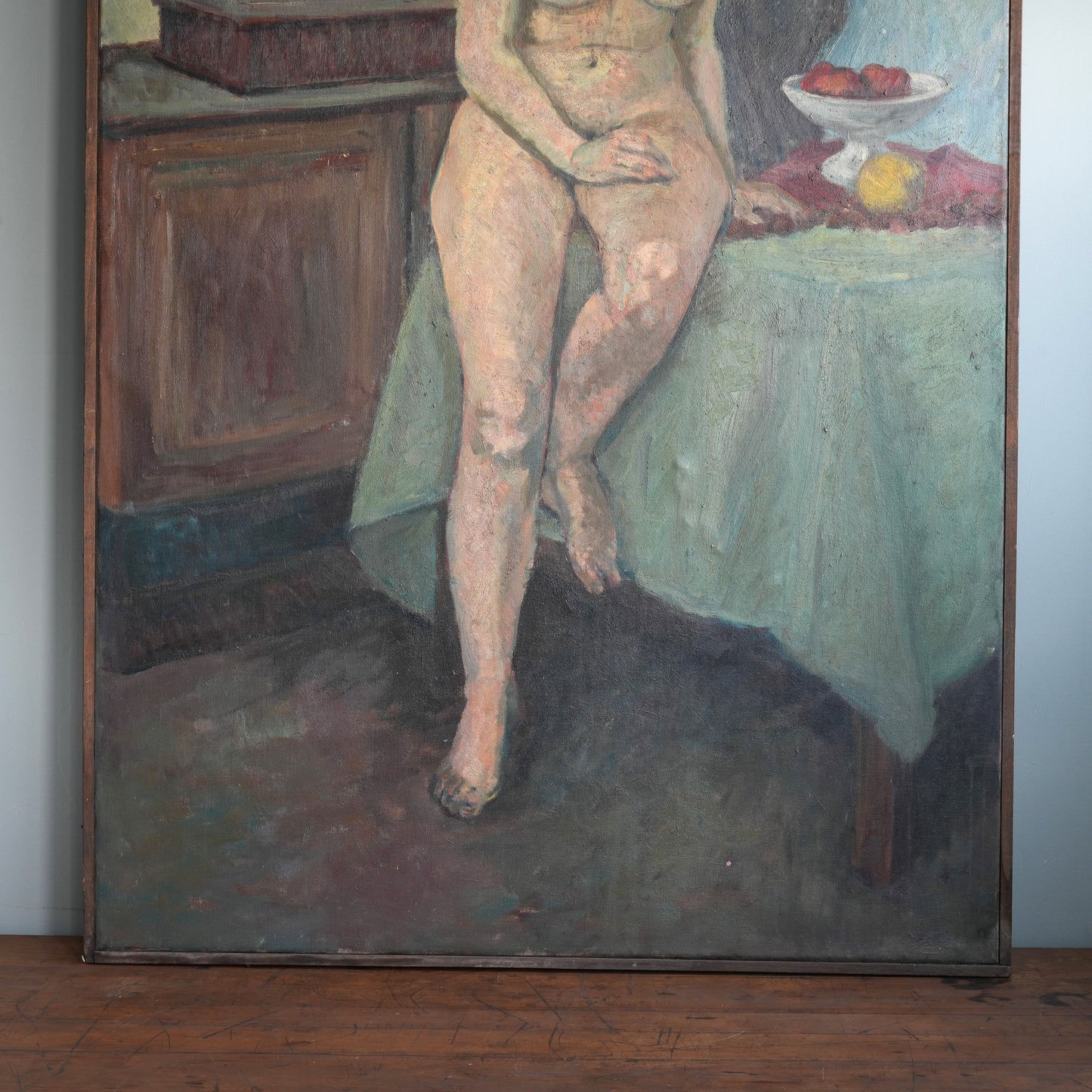 Seated Nude with Still Life / Unknown Artist, (Mid-20th Century)