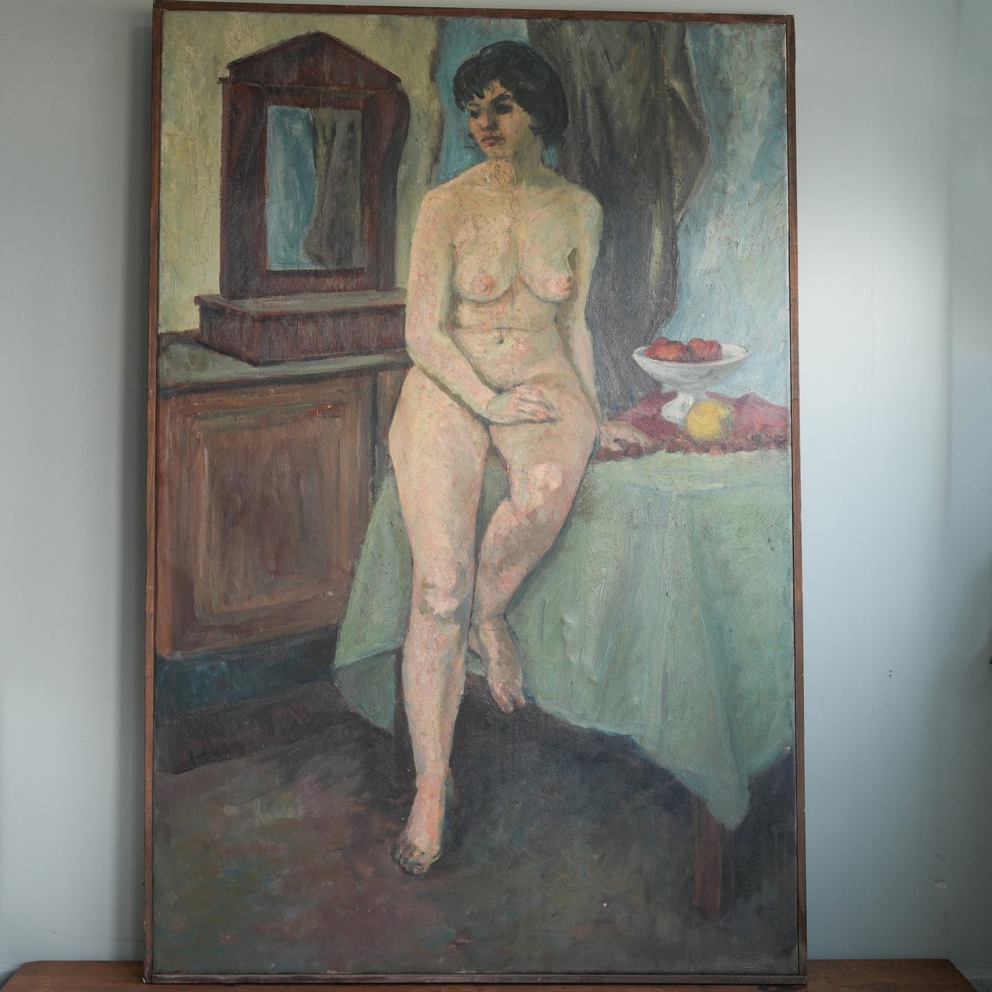 Seated Nude with Still Life / Unknown Artist, (Mid-20th Century)