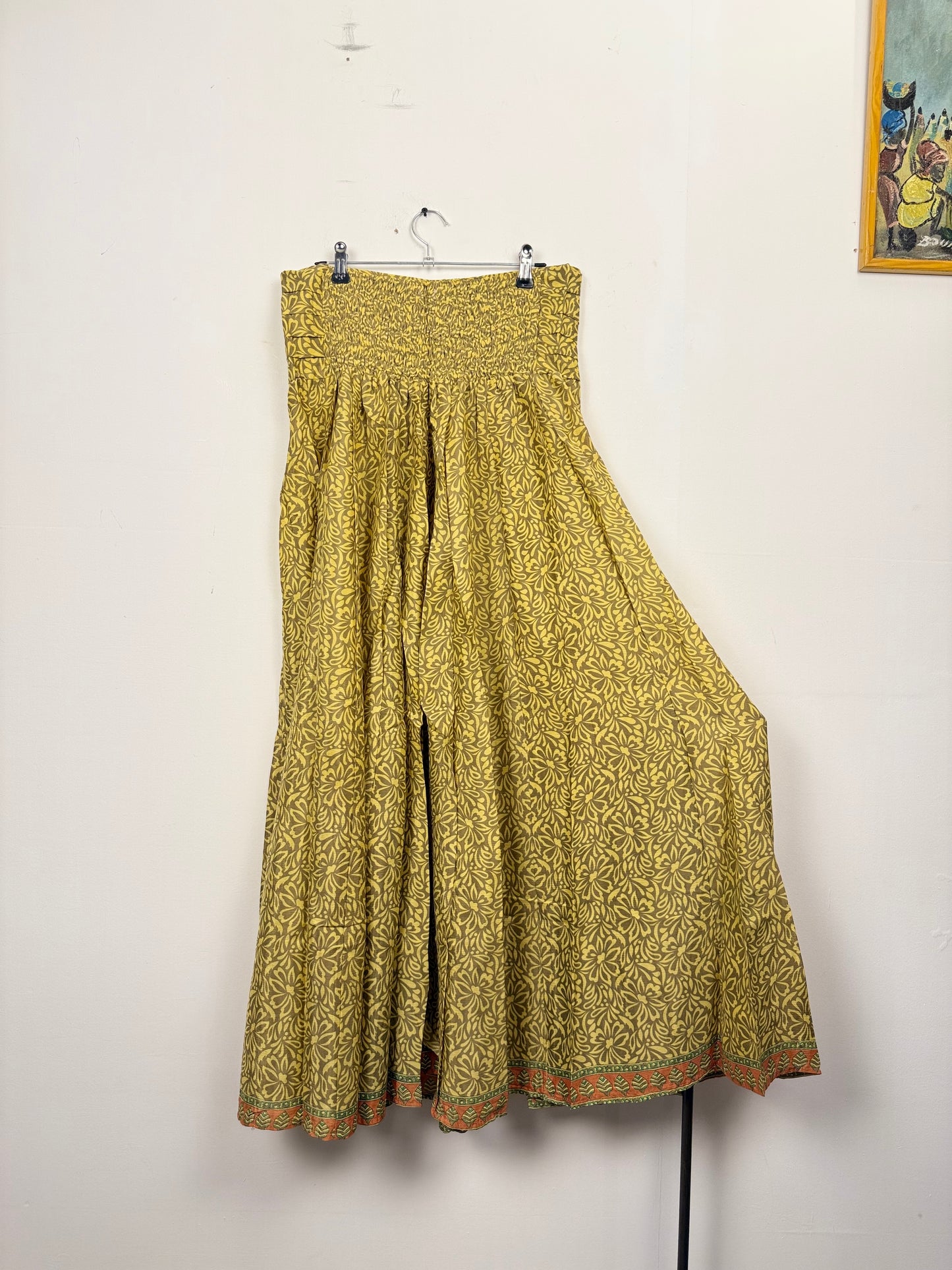 Vintage Saree Silk Pleated Skirt