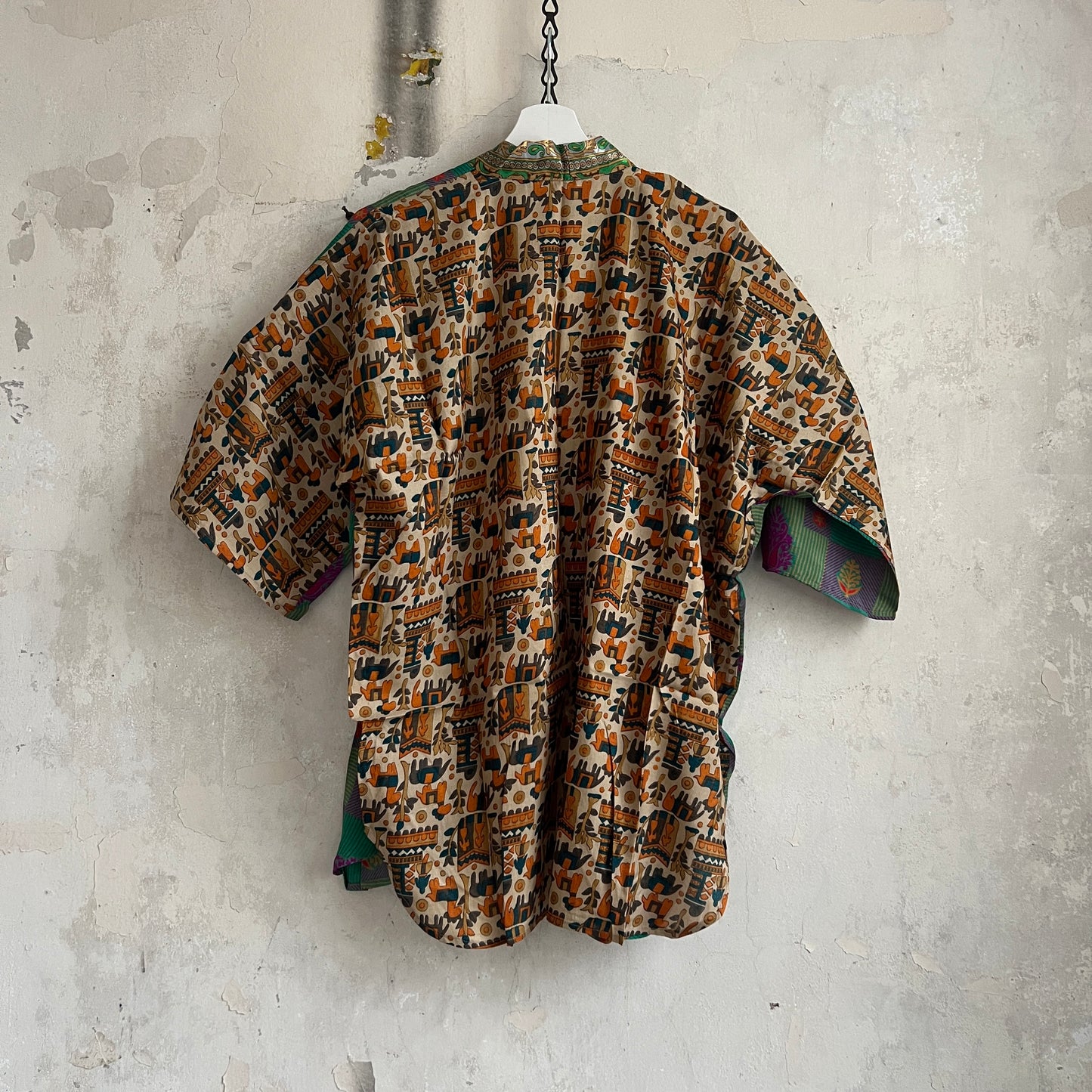 Vintage Saree Silk Open Shirt