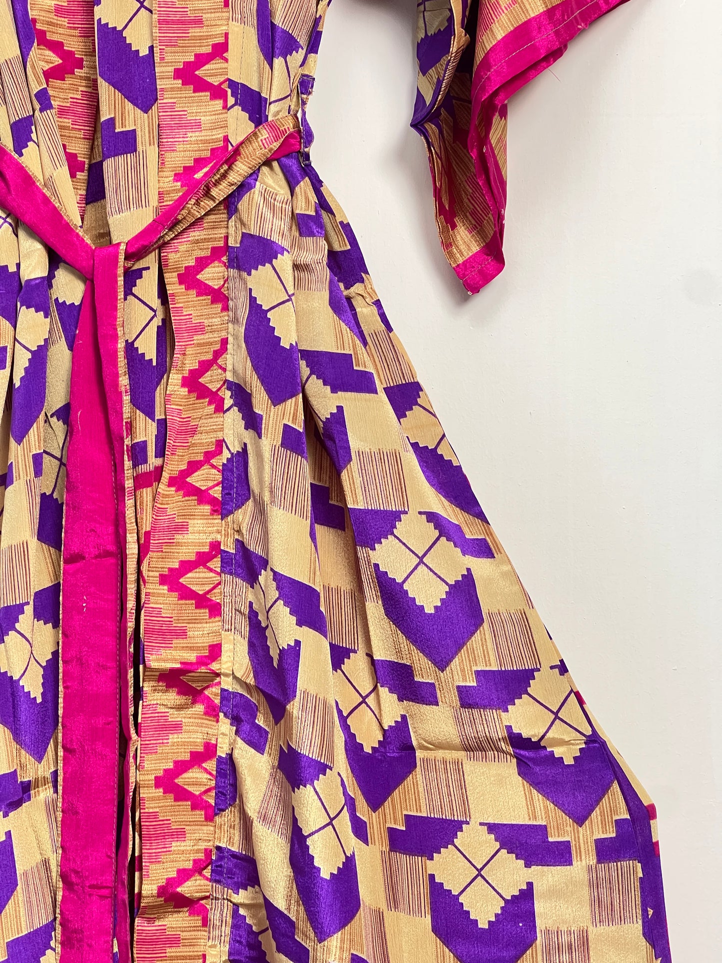 Vintage Saree Silk Kimono / Duster - Long
