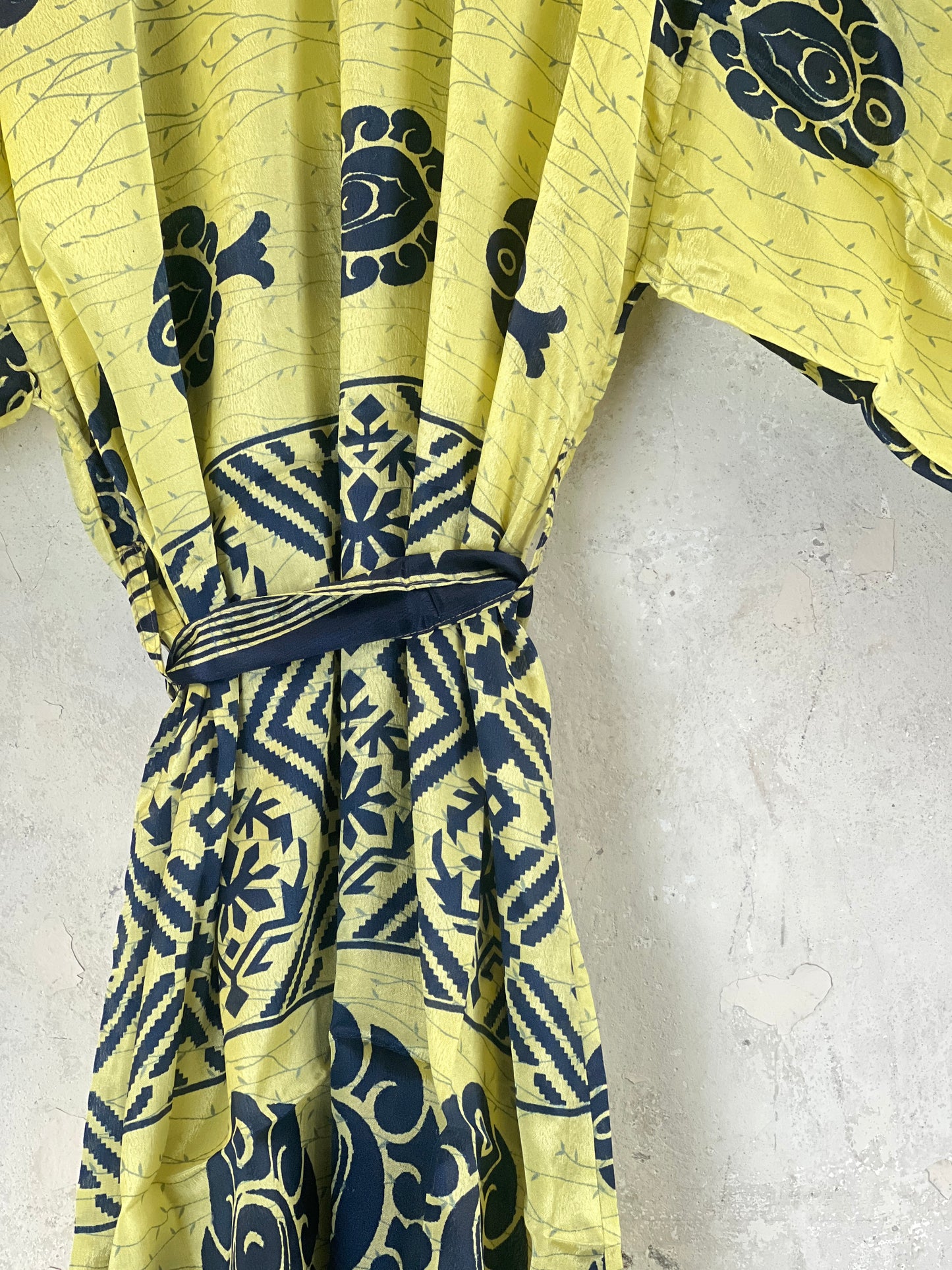 Vintage Saree Silk Kimono / Duster - Short
