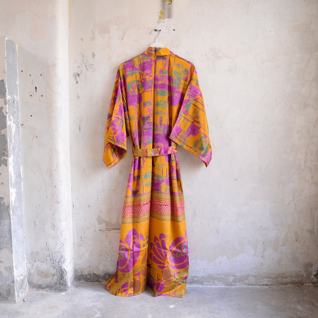 Long Vintage Silk Kimono