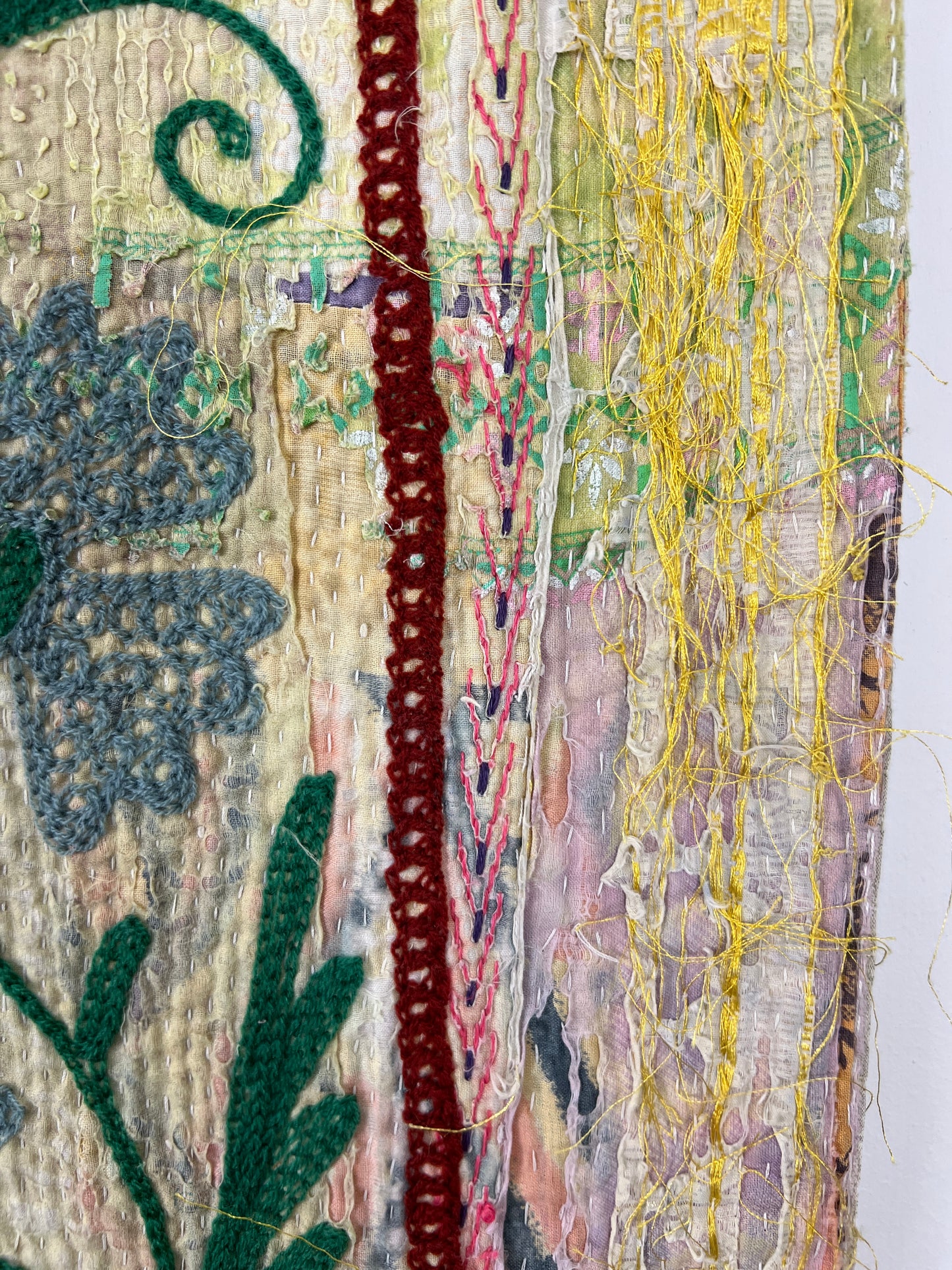Vintage Kantha Suzani Quilt