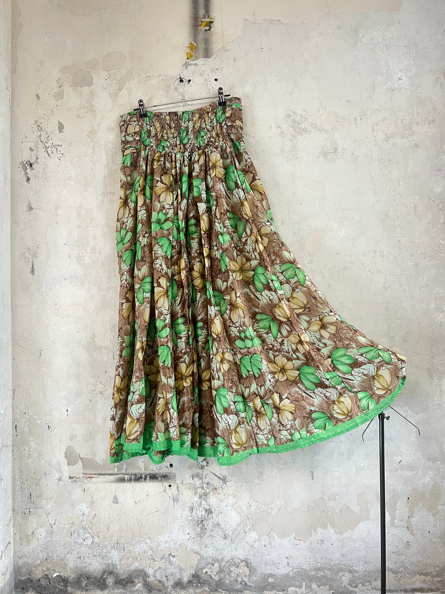 Vintage Saree Silk Pleated Skirt
