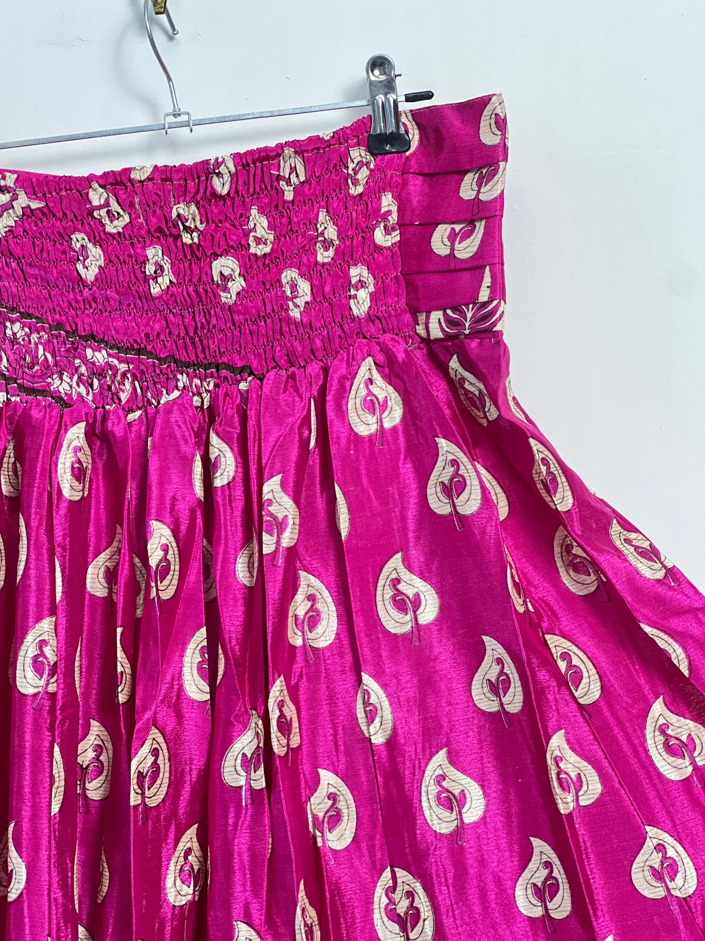 Vintage Saree Silk Pleated Skirt