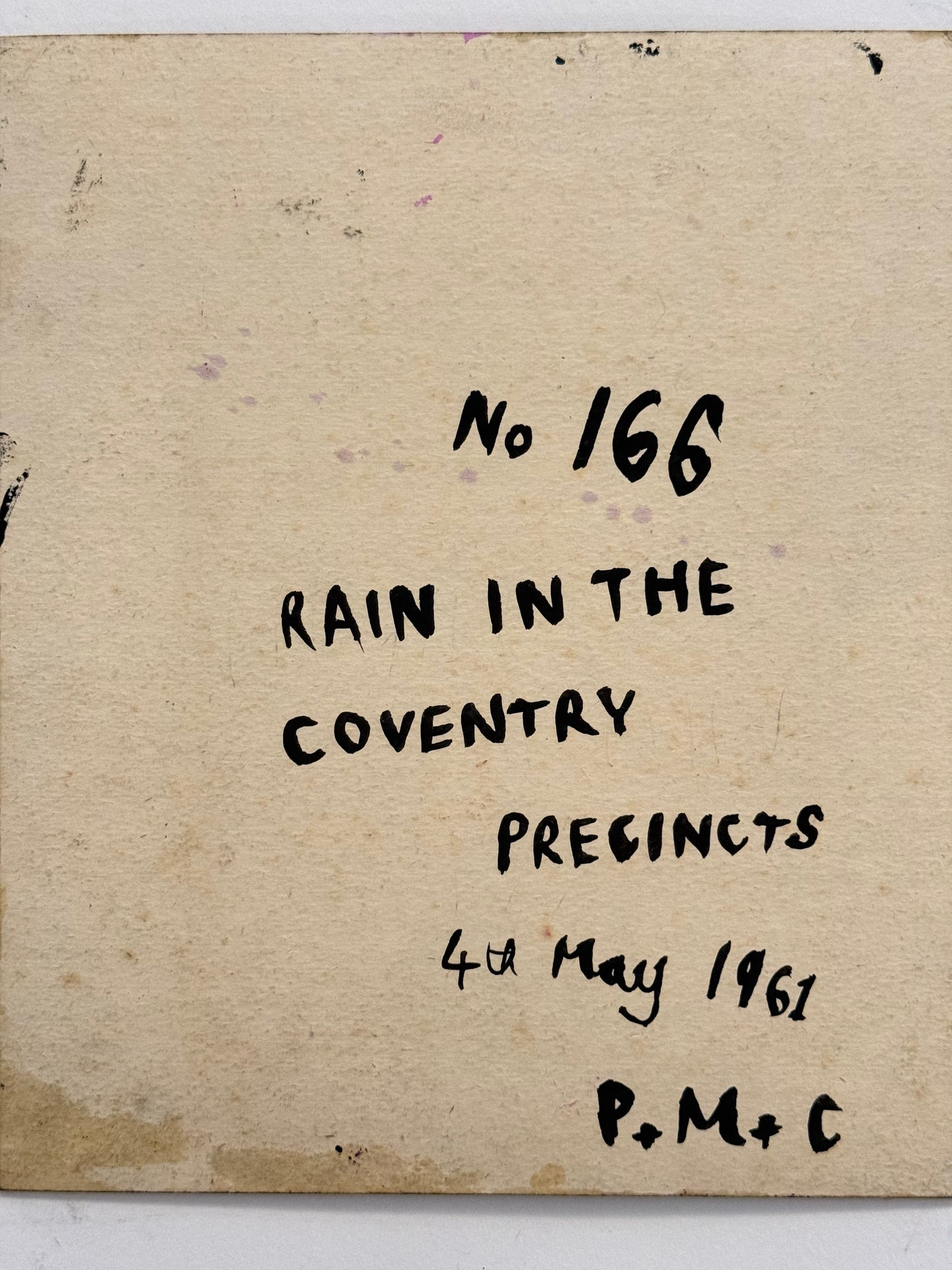 No. 166 Rain in the Coventry Precincts - PETER CROTTY, British | 1943-present