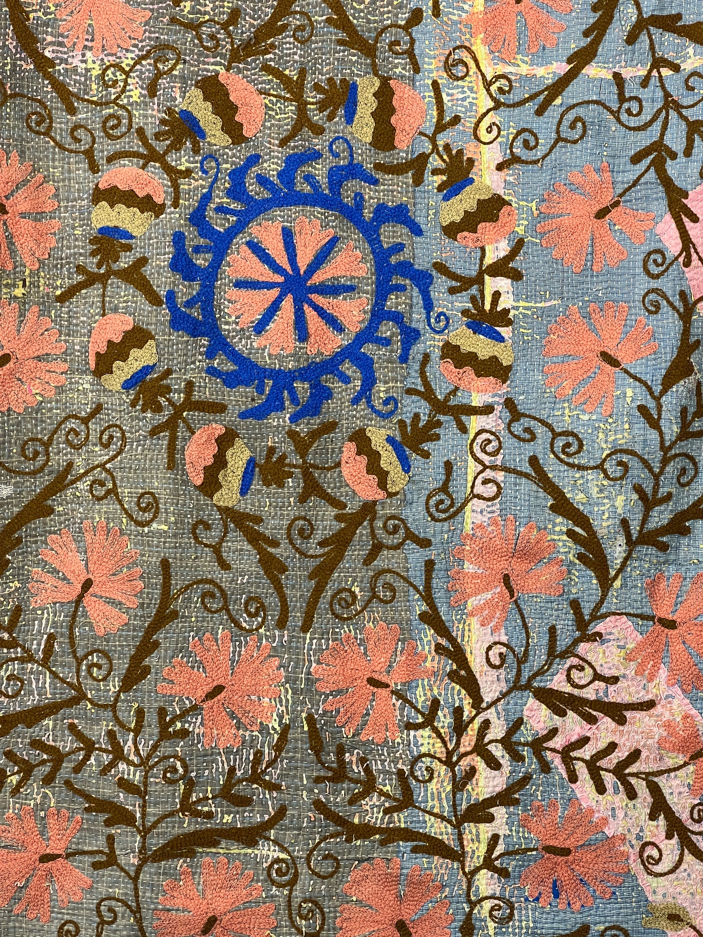 Vintage Kantha Suzani Quilt