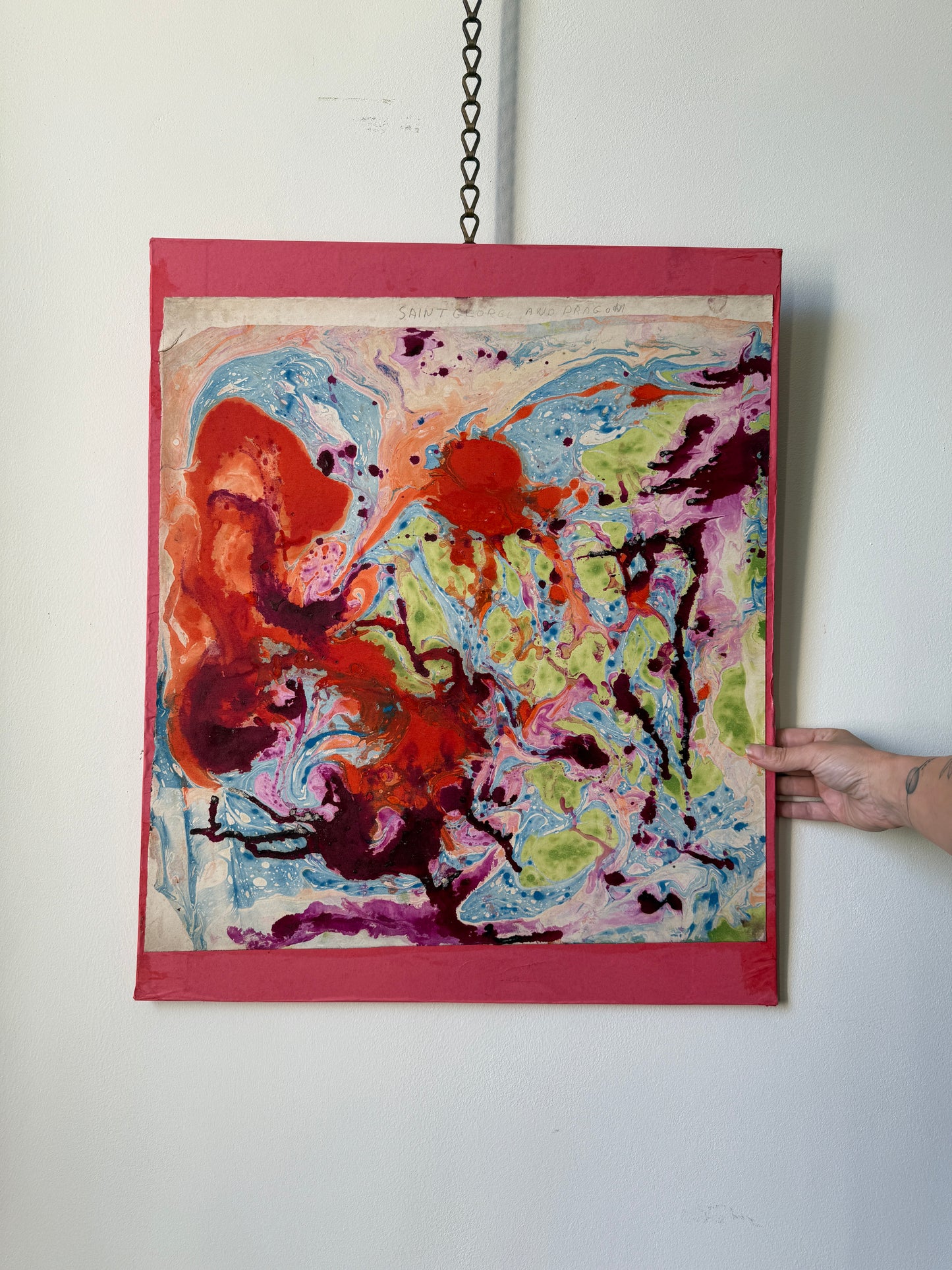 Marbled Abstract George & Dragon - Patricia Arnett NDD DFA | English, 1923-2022