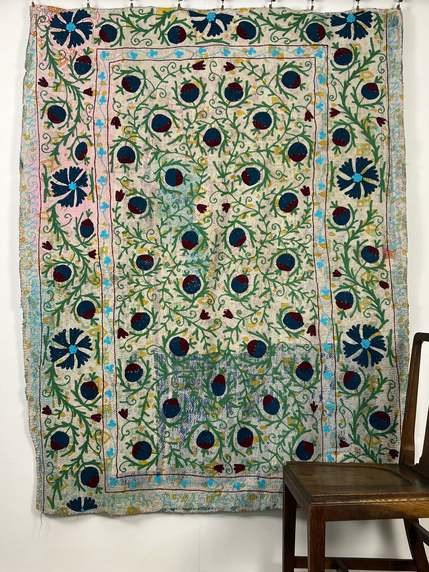 Vintage Kantha Suzani Quilt