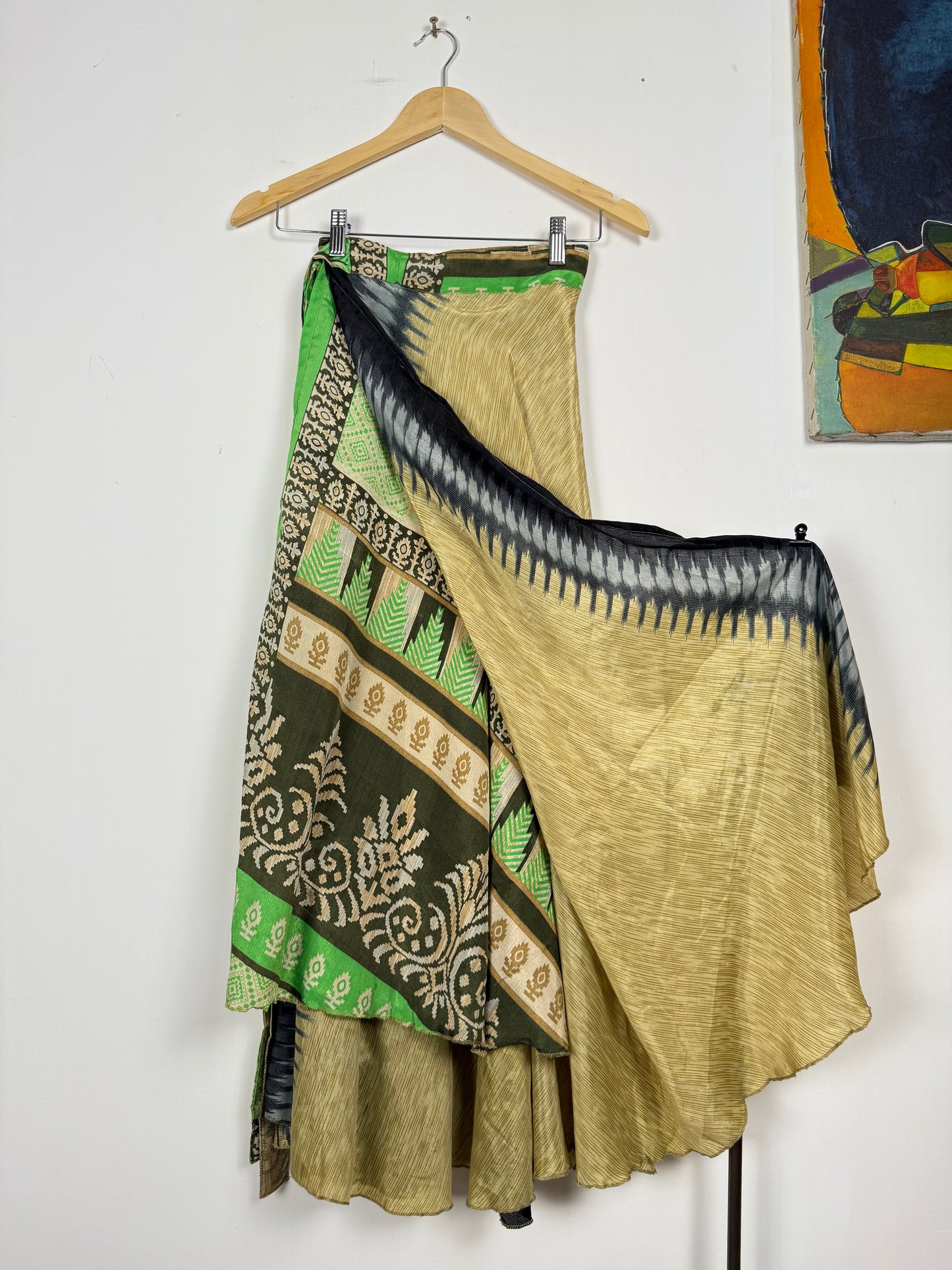 Vintage Saree Silk Wrap Skirt