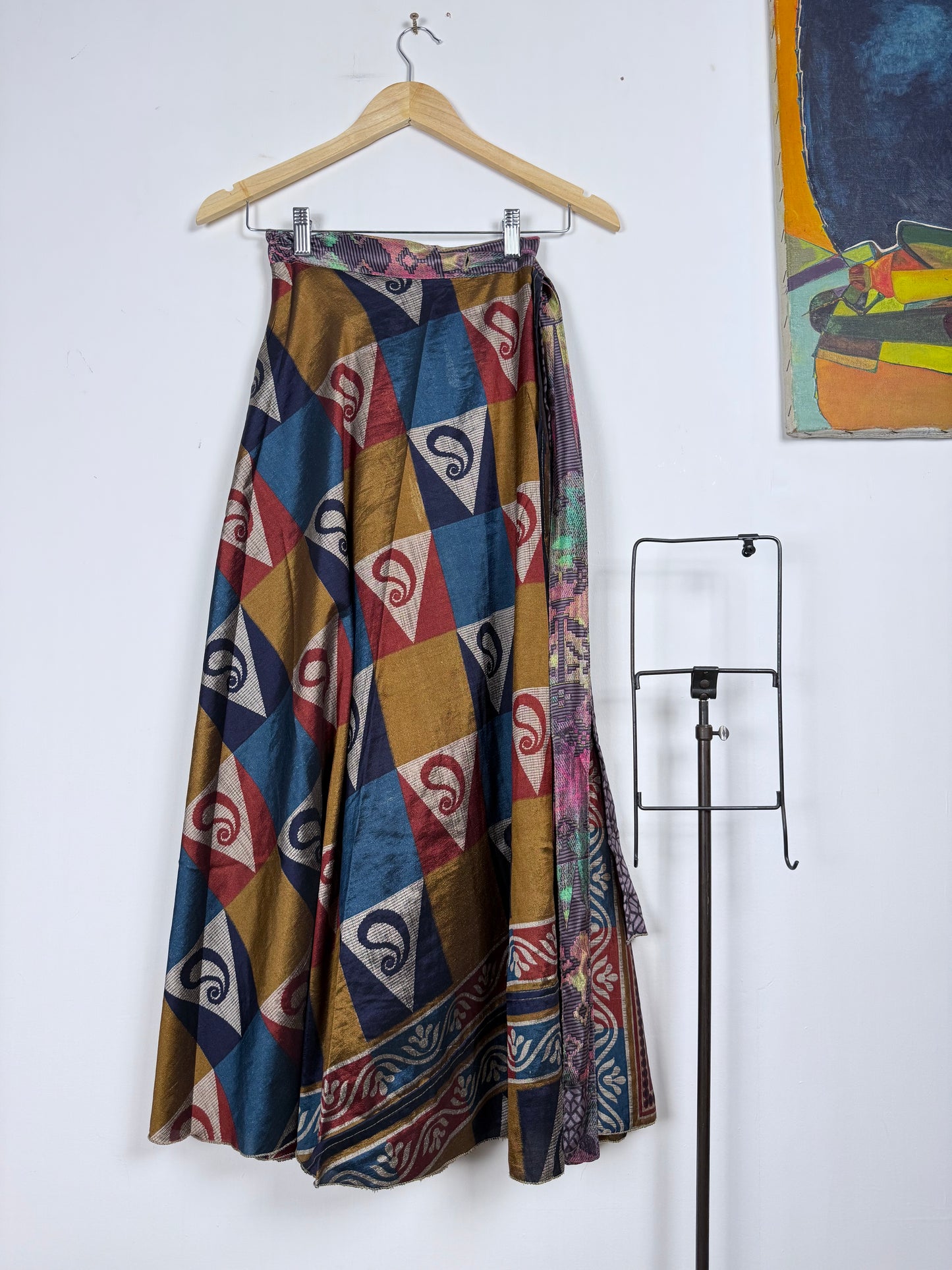 Vintage Saree Silk Wrap Skirt