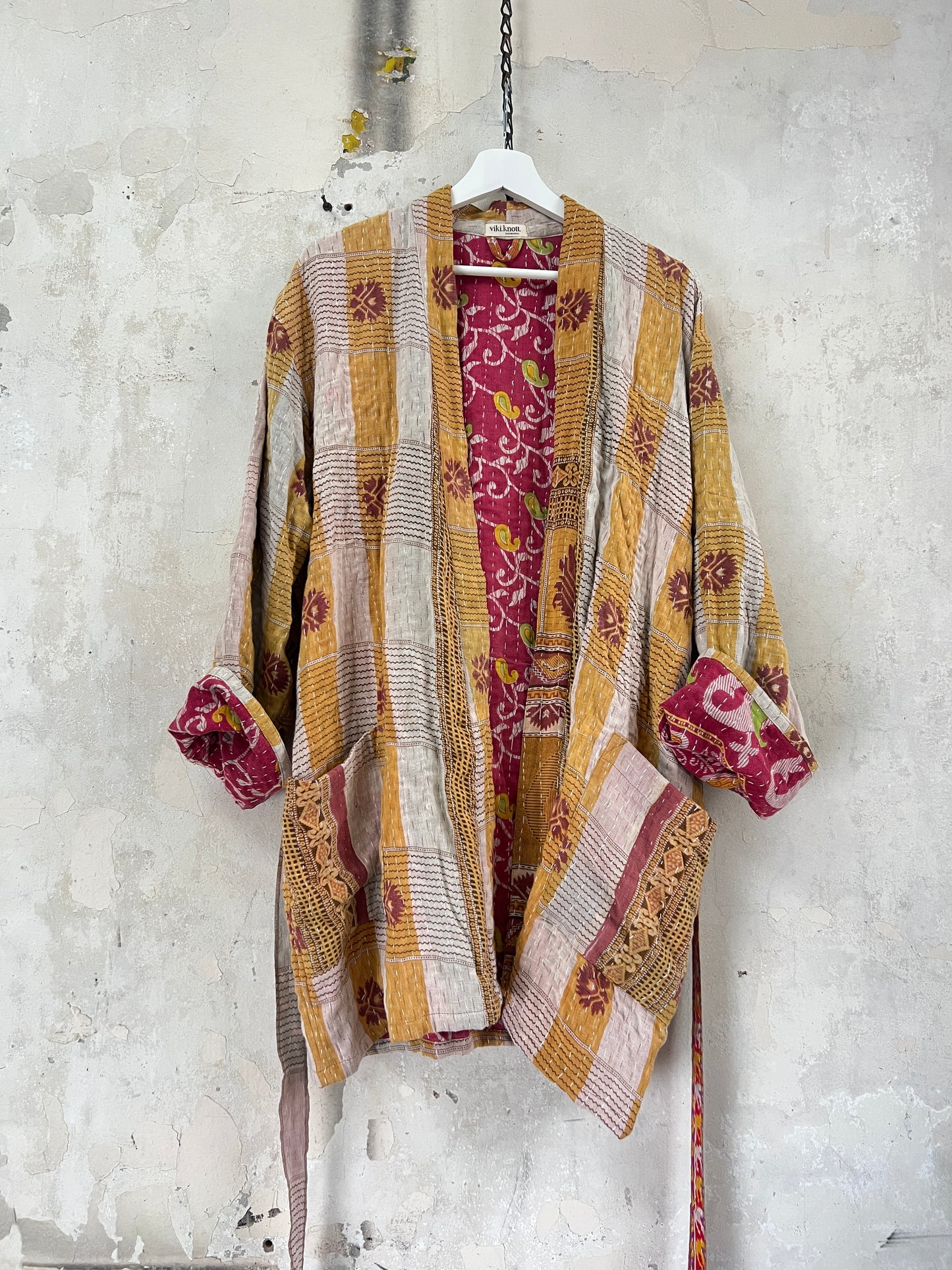 Vintage Cotton Kantha Relaxed Jacket ~ No 15