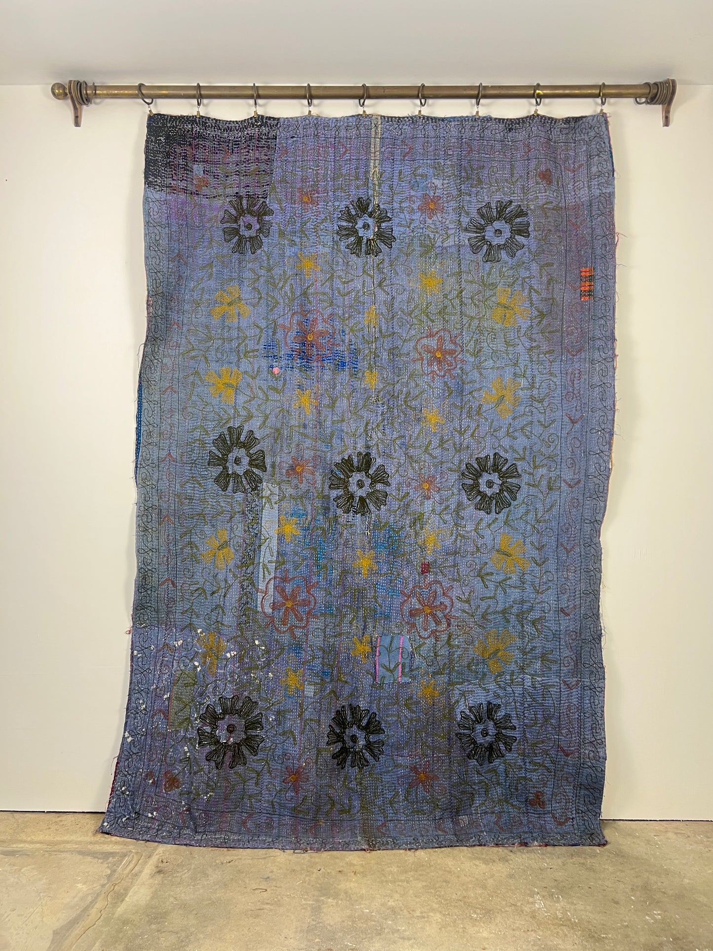 Vintage Kantha Suzani Quilt