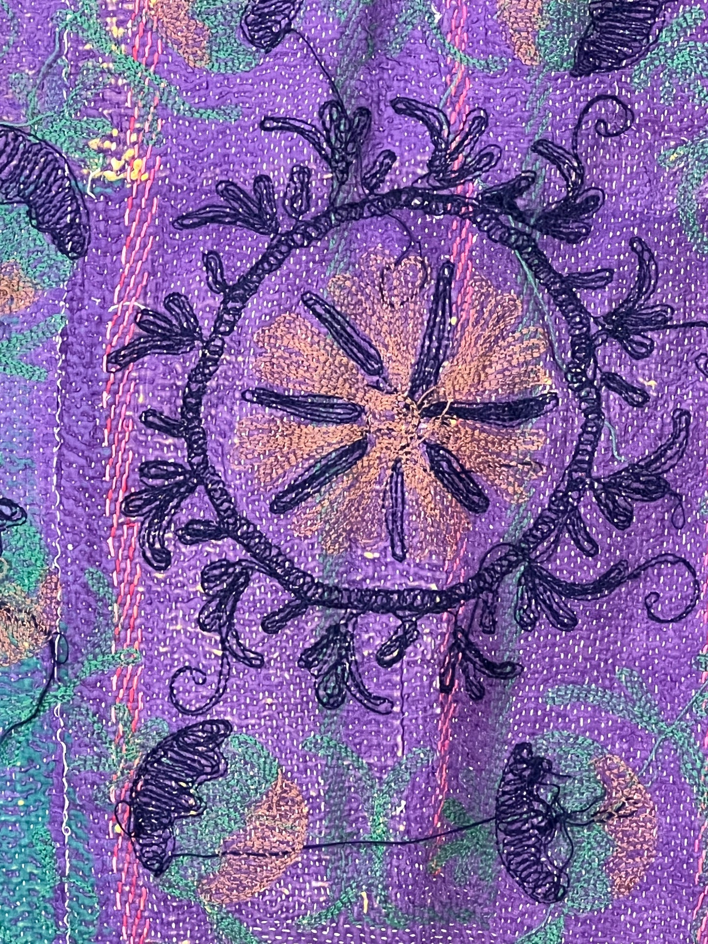 Vintage Kantha Suzani Quilt