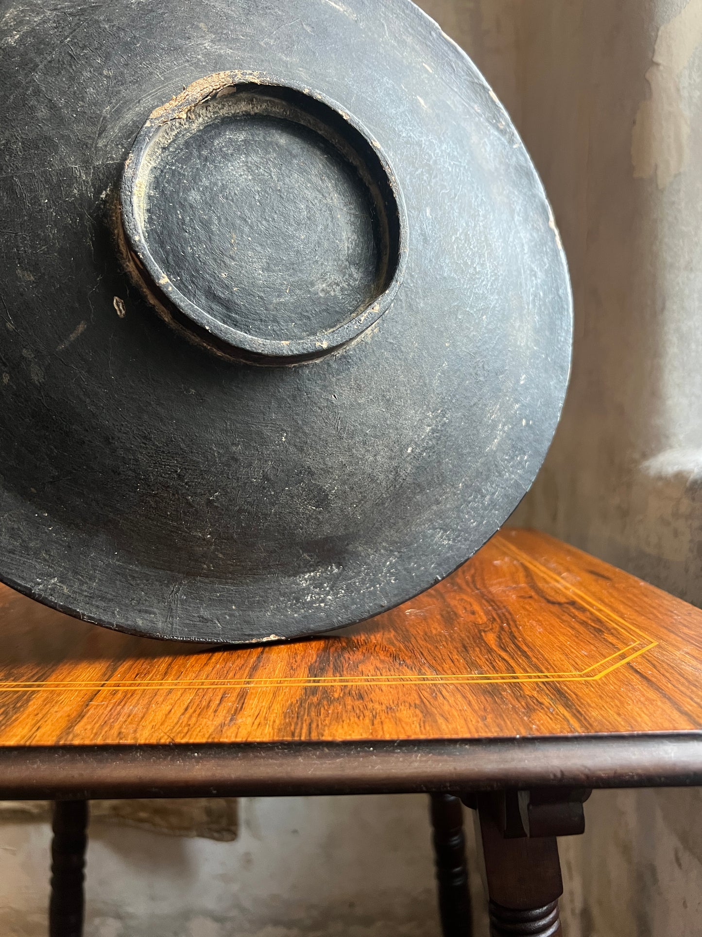 Late 19thC Kashmiri Papier-Mache Footed Dish