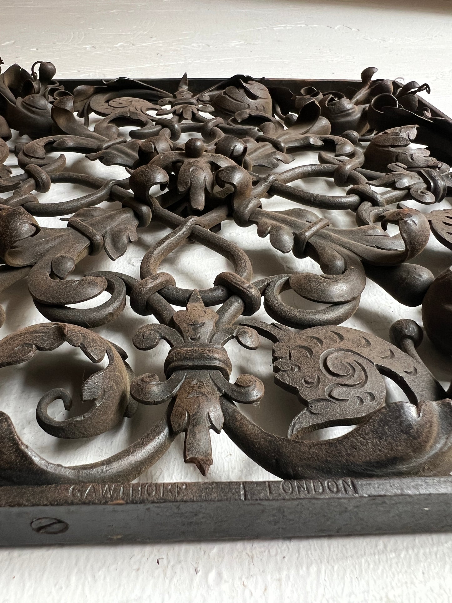 Wrought Iron Ornamental Panel by Gawthorp & Sons London c1900