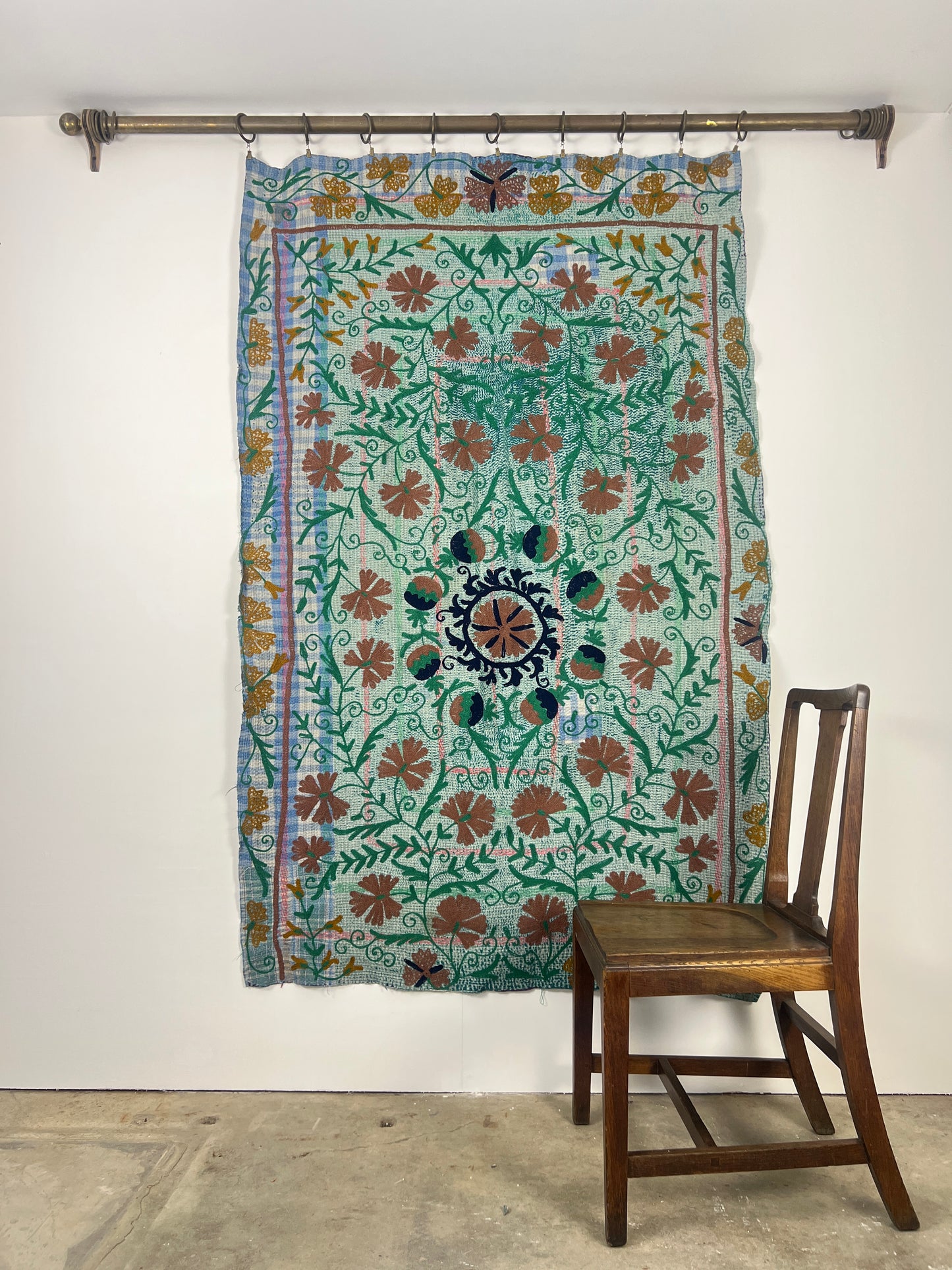Vintage Kantha Suzani Quilt
