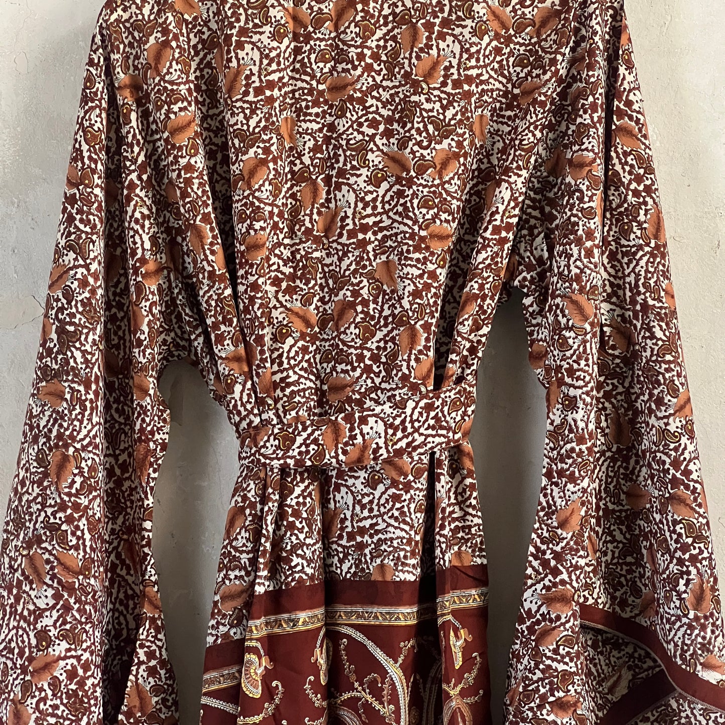 Vintage Saree Silk Batwing Kimono