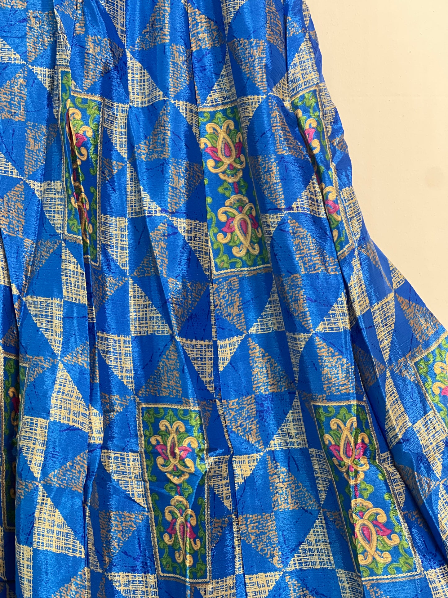 Vintage Saree Silk Pleated Skirt