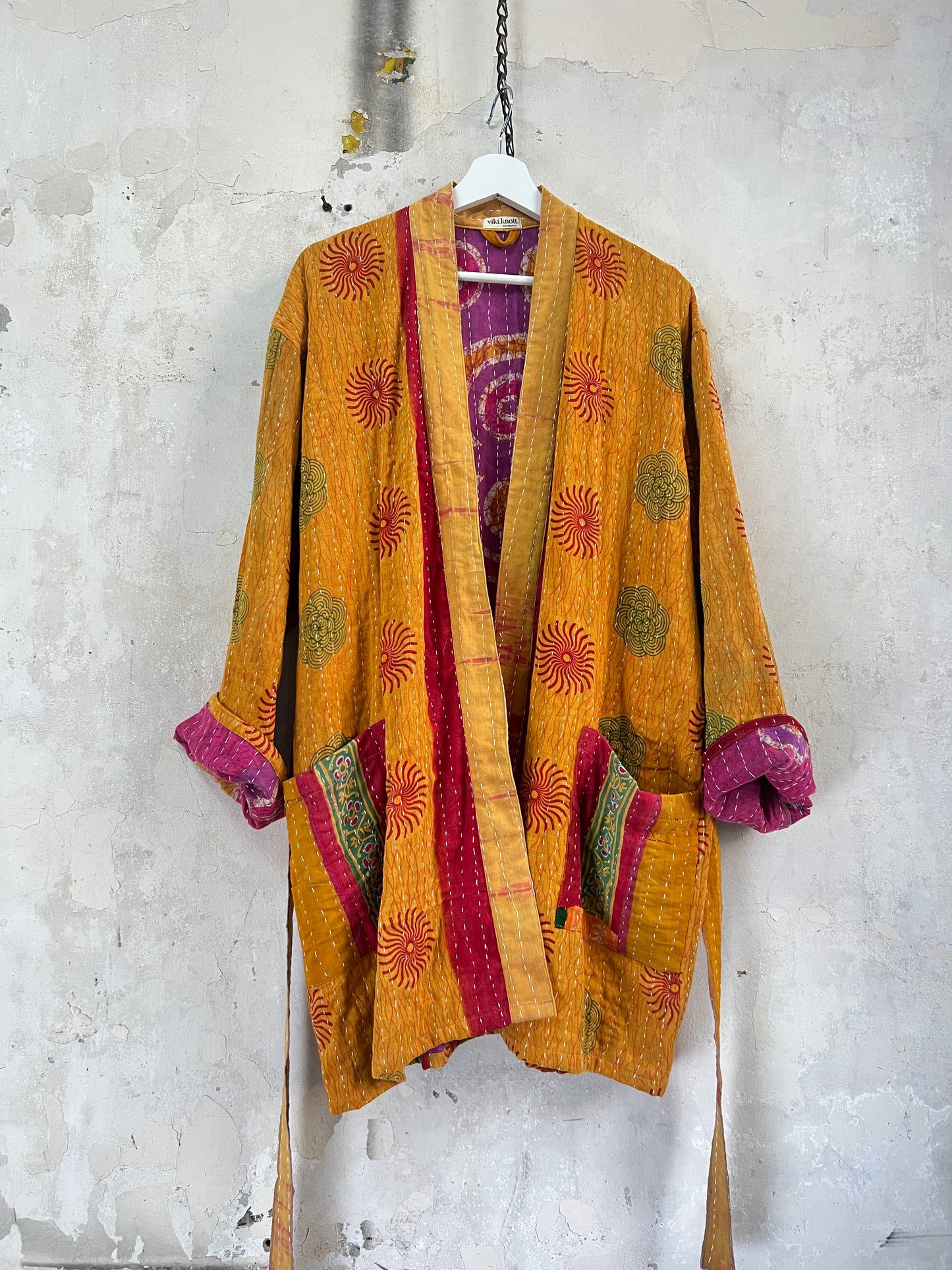 Vintage Cotton Kantha Relaxed Jacket ~ No 28