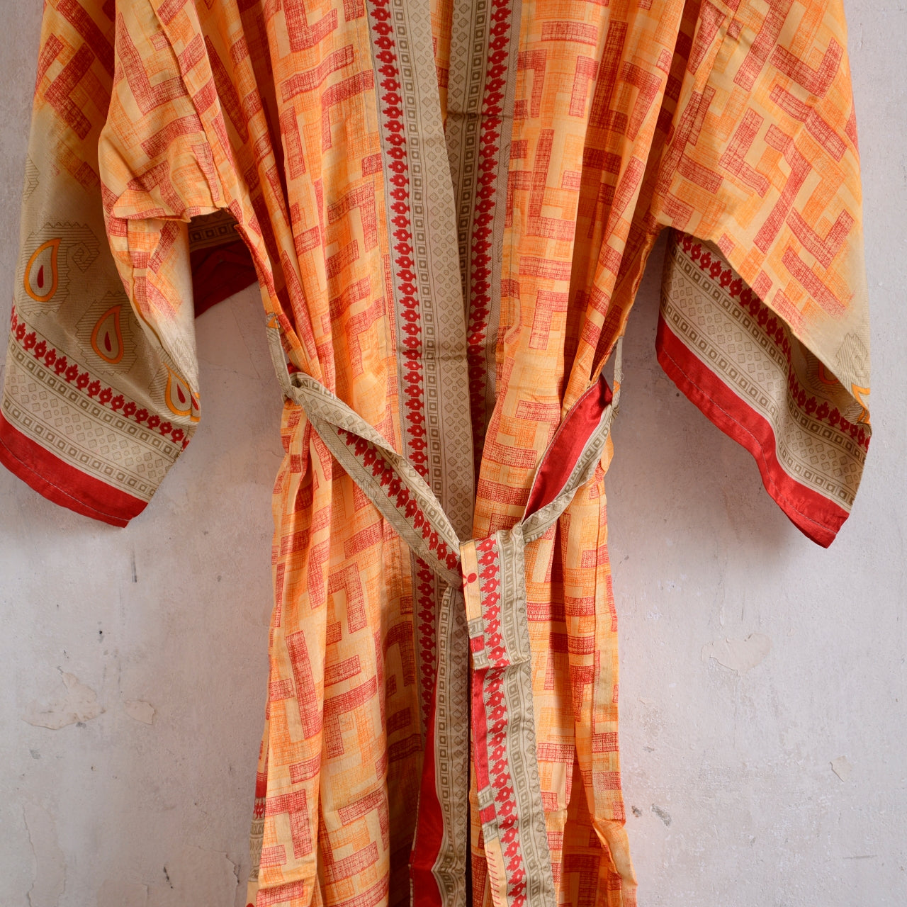 Vintage Saree Silk Kimono / Duster - Long