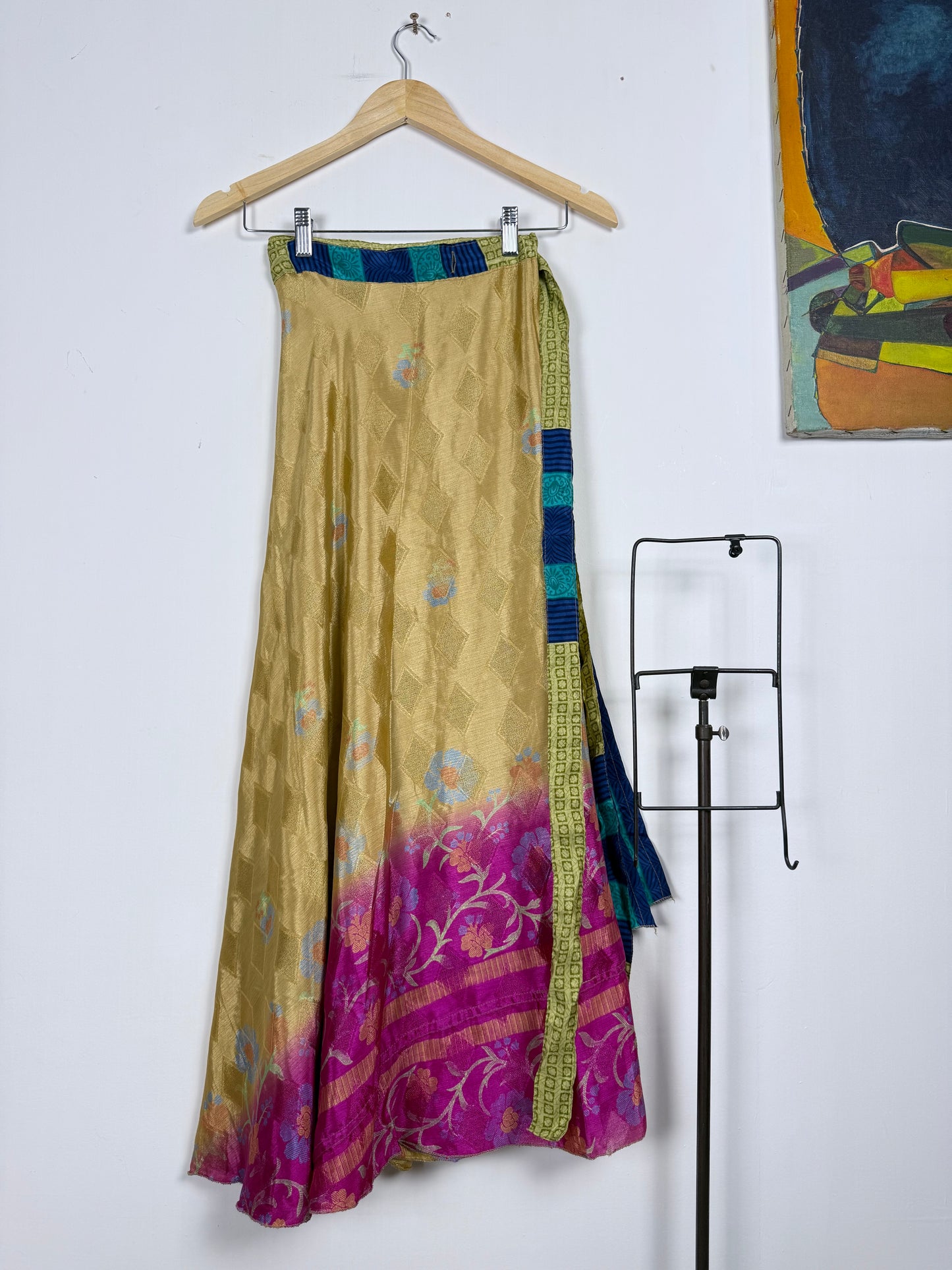 Vintage Saree Silk Wrap Skirt